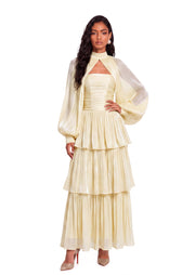 Wald Strapless Maxi Dress In  Yellow