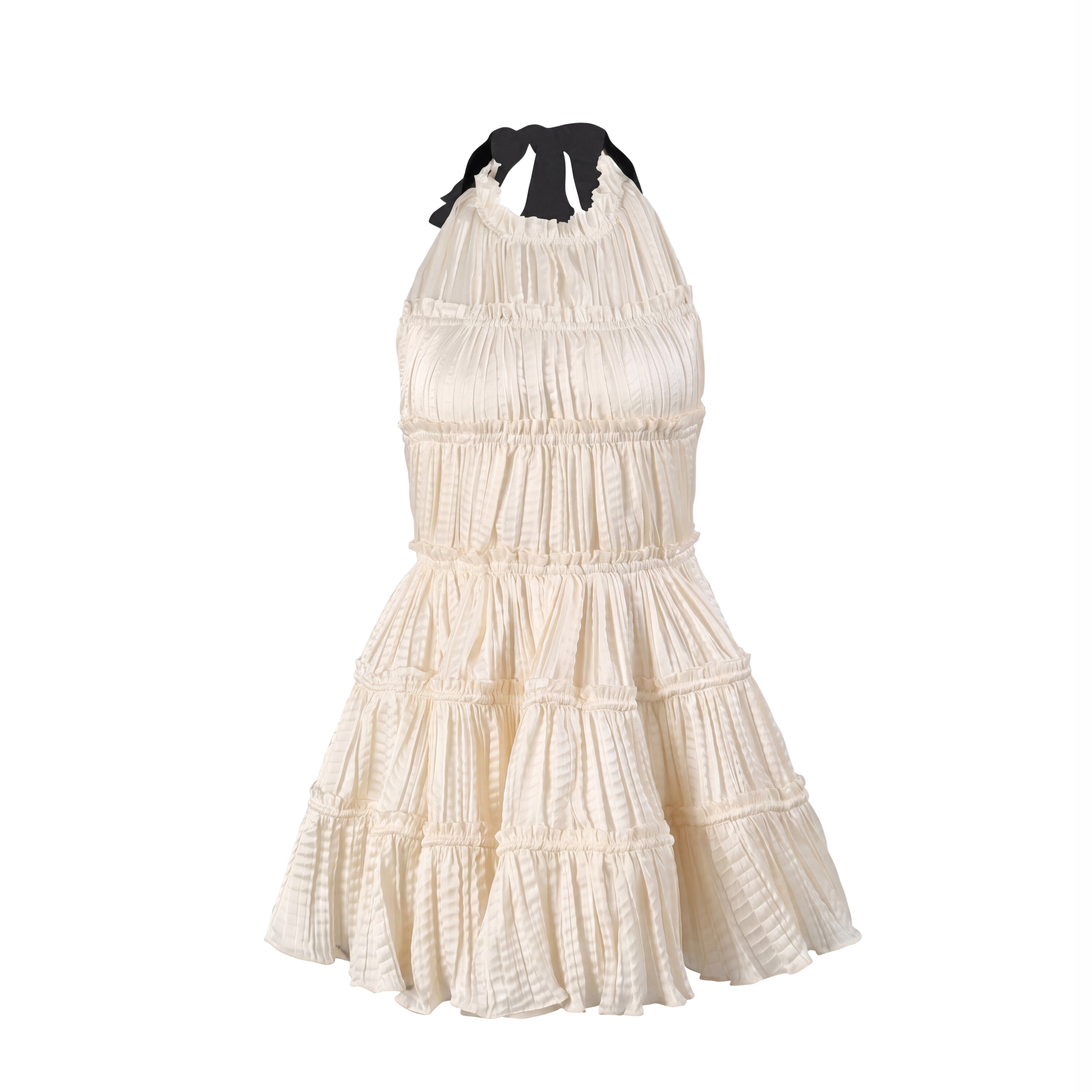 Eugenia Halter Mini Dress In White