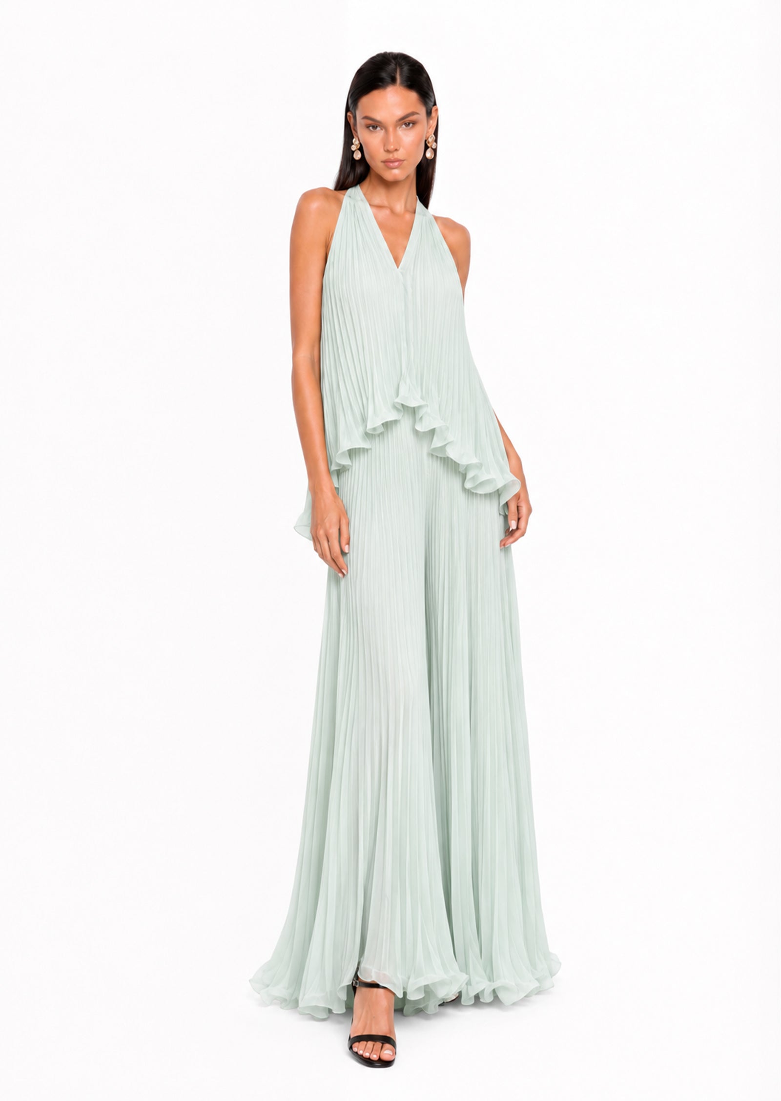 Obiwan Pleated Two Piece Set In Mint