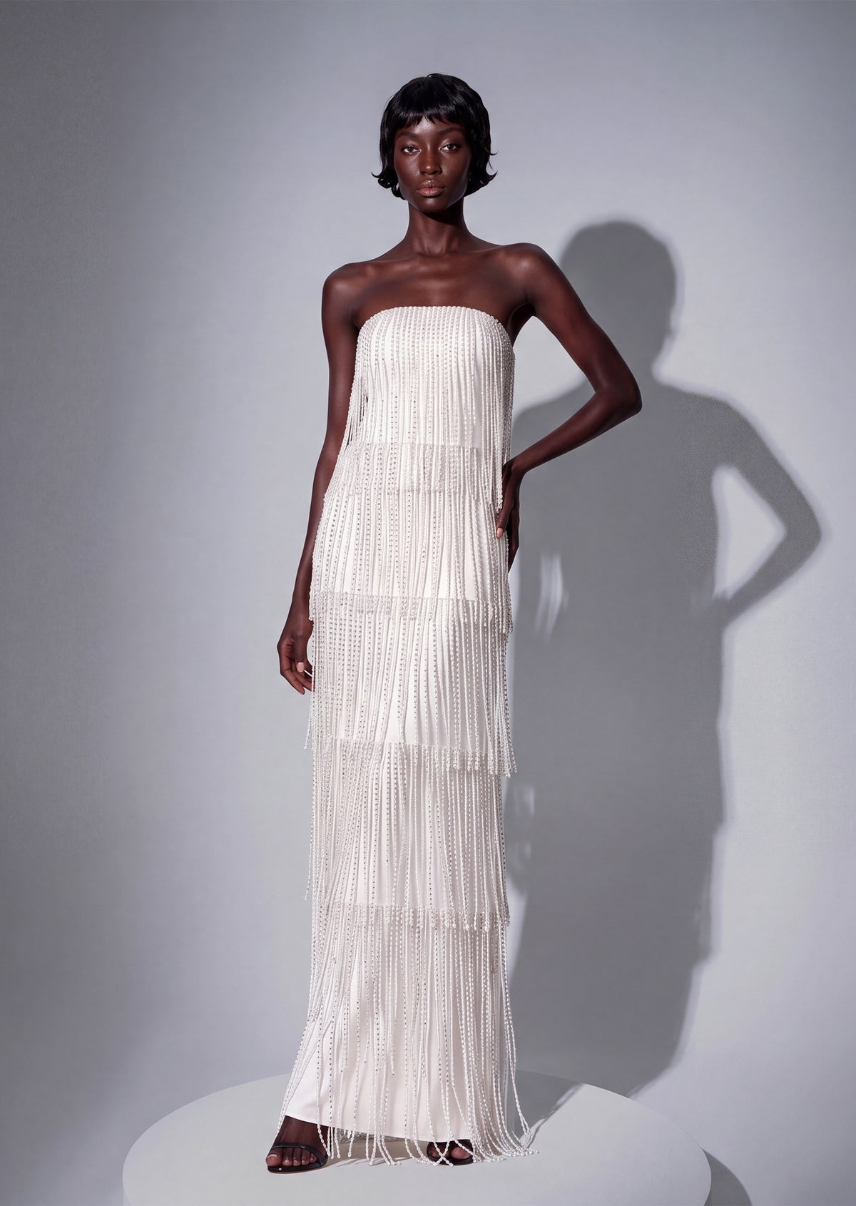 Gabi Beaded Strapless Maxi Dress