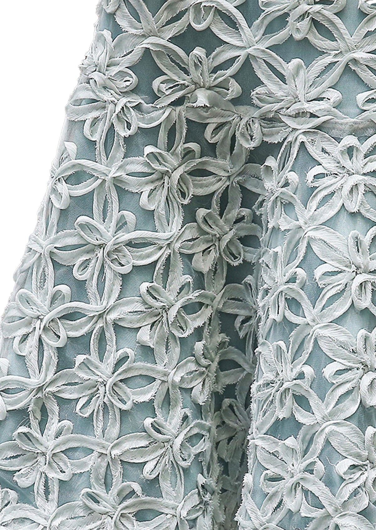 Midikleid in A-Linie mit Blumenmuster und Laternenärmeln