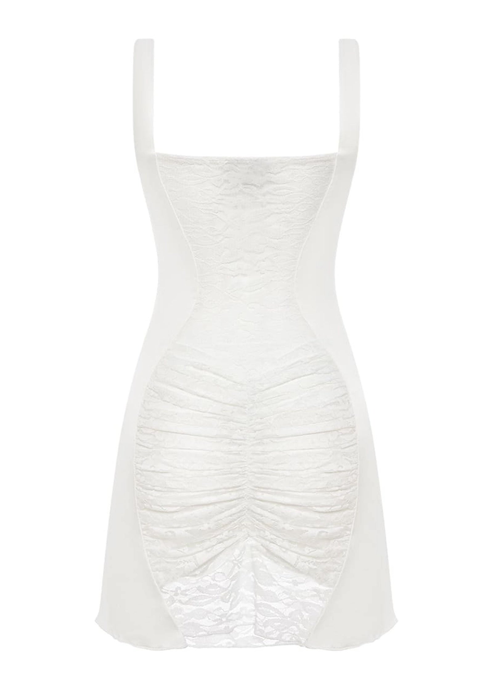 فستان قصير بقميص مزين بدانتيل صناعي 