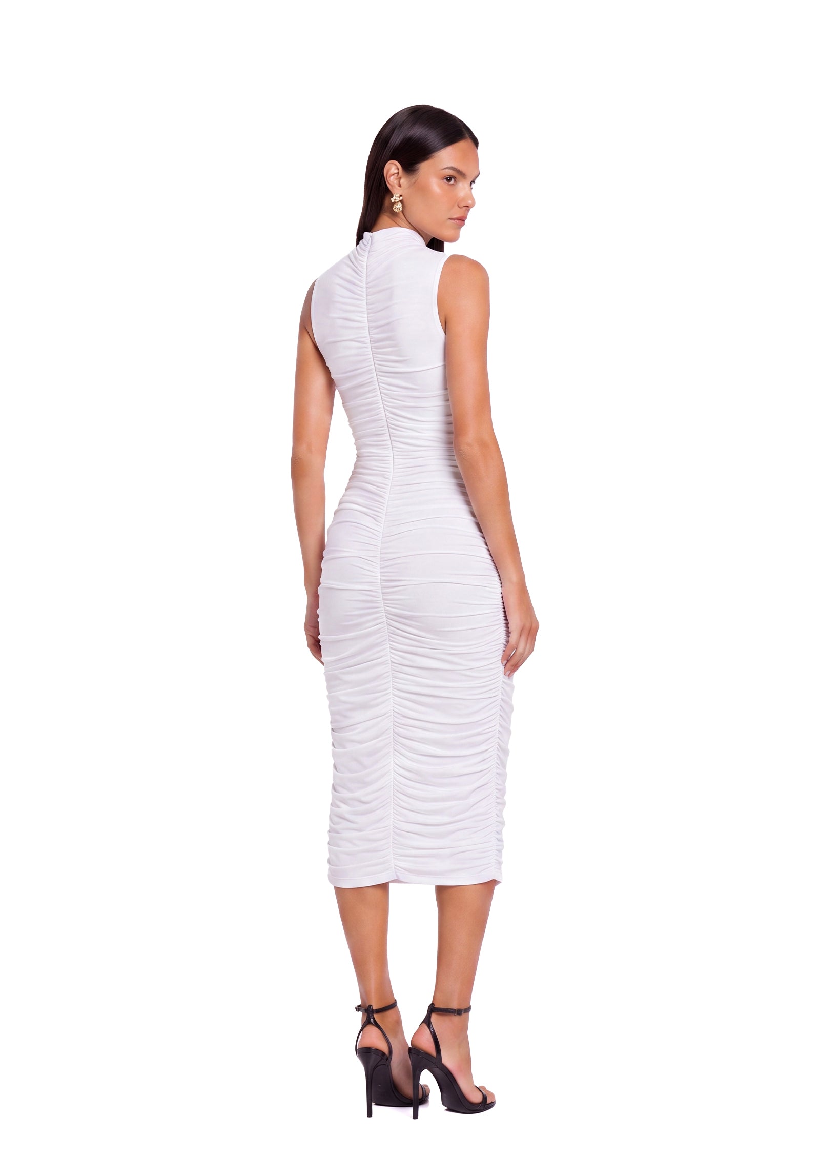 Cabernet Sleeveless Pleated Midi Dress