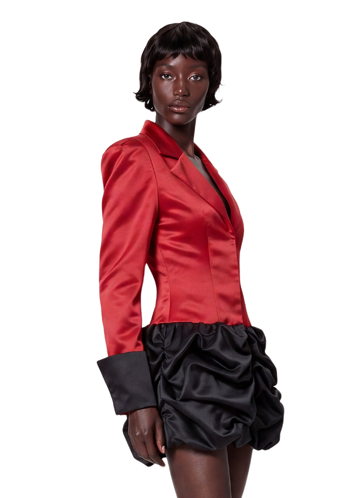 Fabiana Satin Long Sleeve Blazer Mini Dress