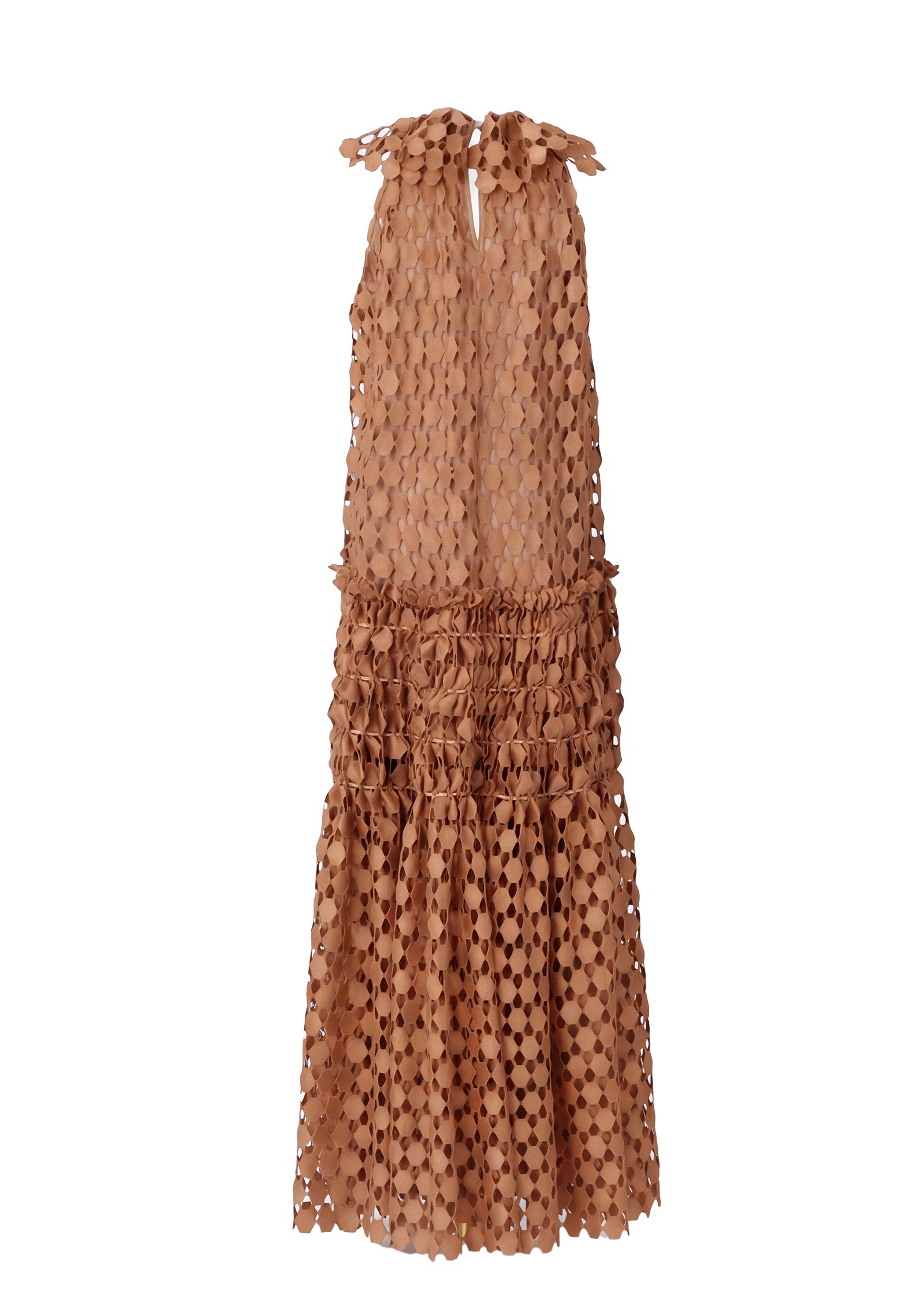 Midikleid in A-Linie mit Blumenmuster und Laternenärmeln