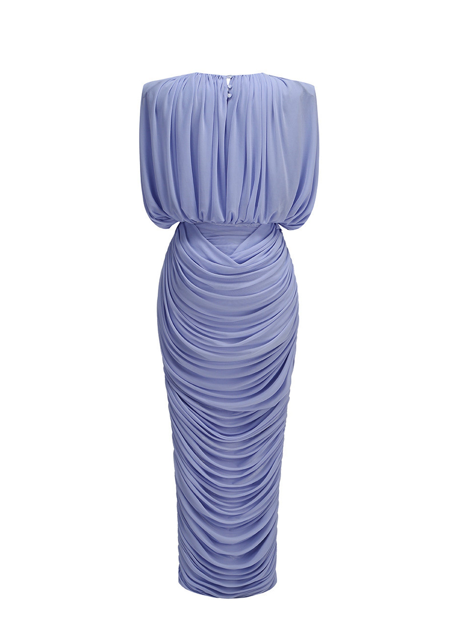 Midikleid in A-Linie mit Blumenmuster und Laternenärmeln