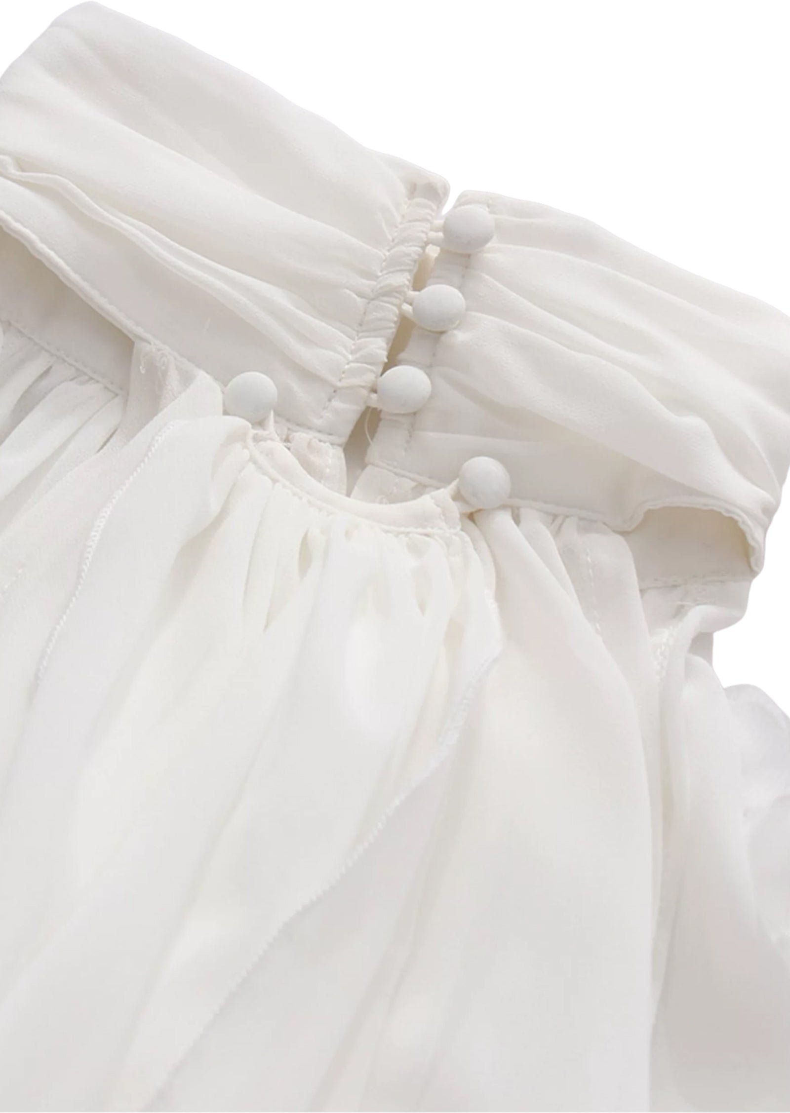 Midikleid in A-Linie mit Blumenmuster und Laternenärmeln
