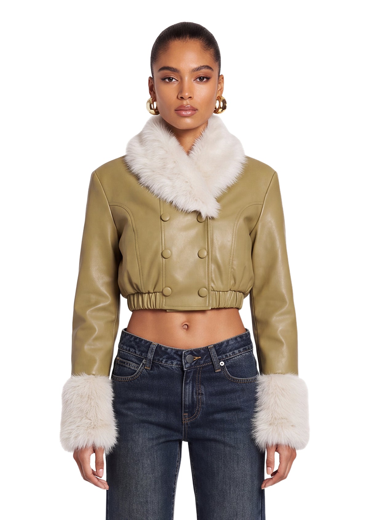 Aaltje Pu Leather Jacket