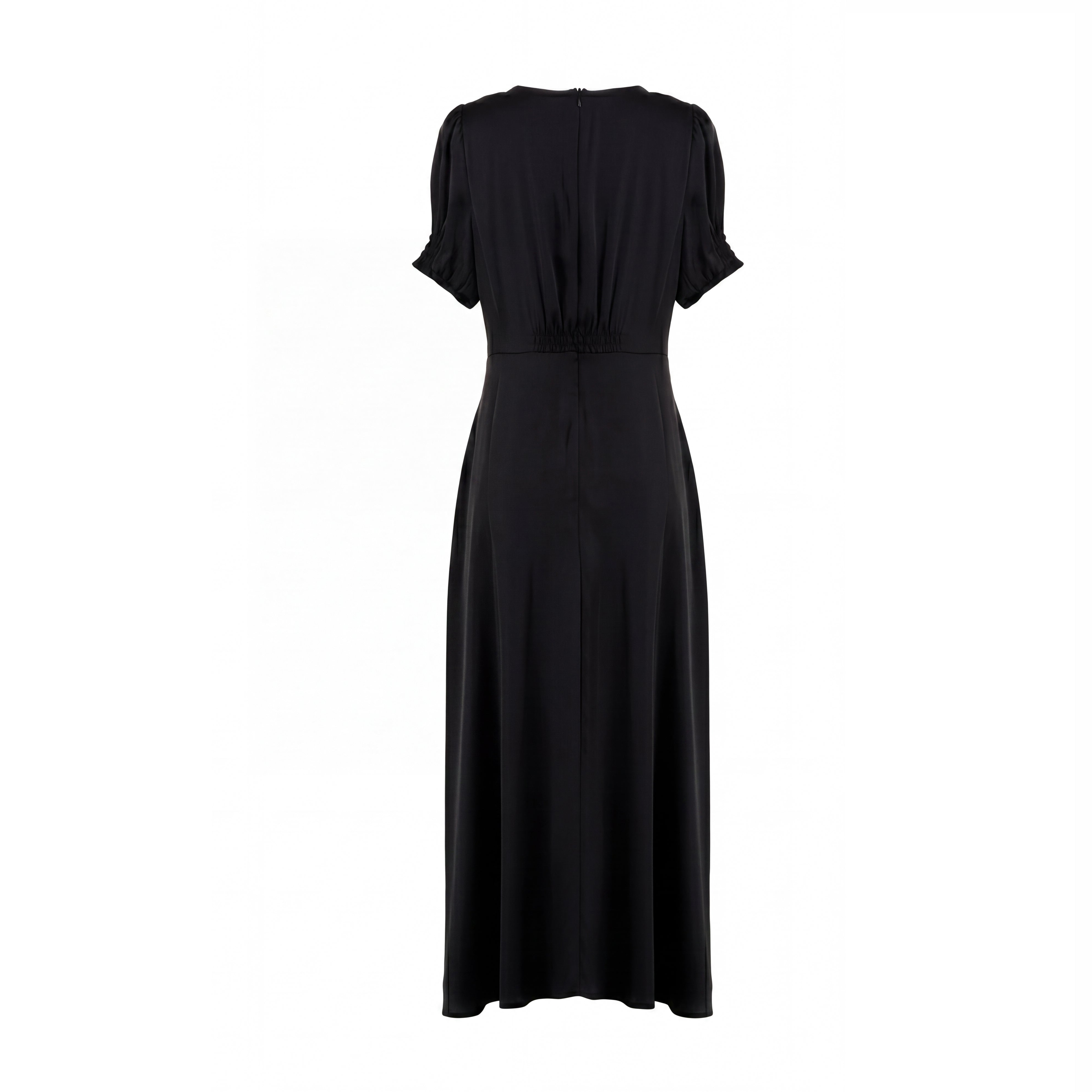 Ayla  Embellished Hammered Maxi Dress In Black