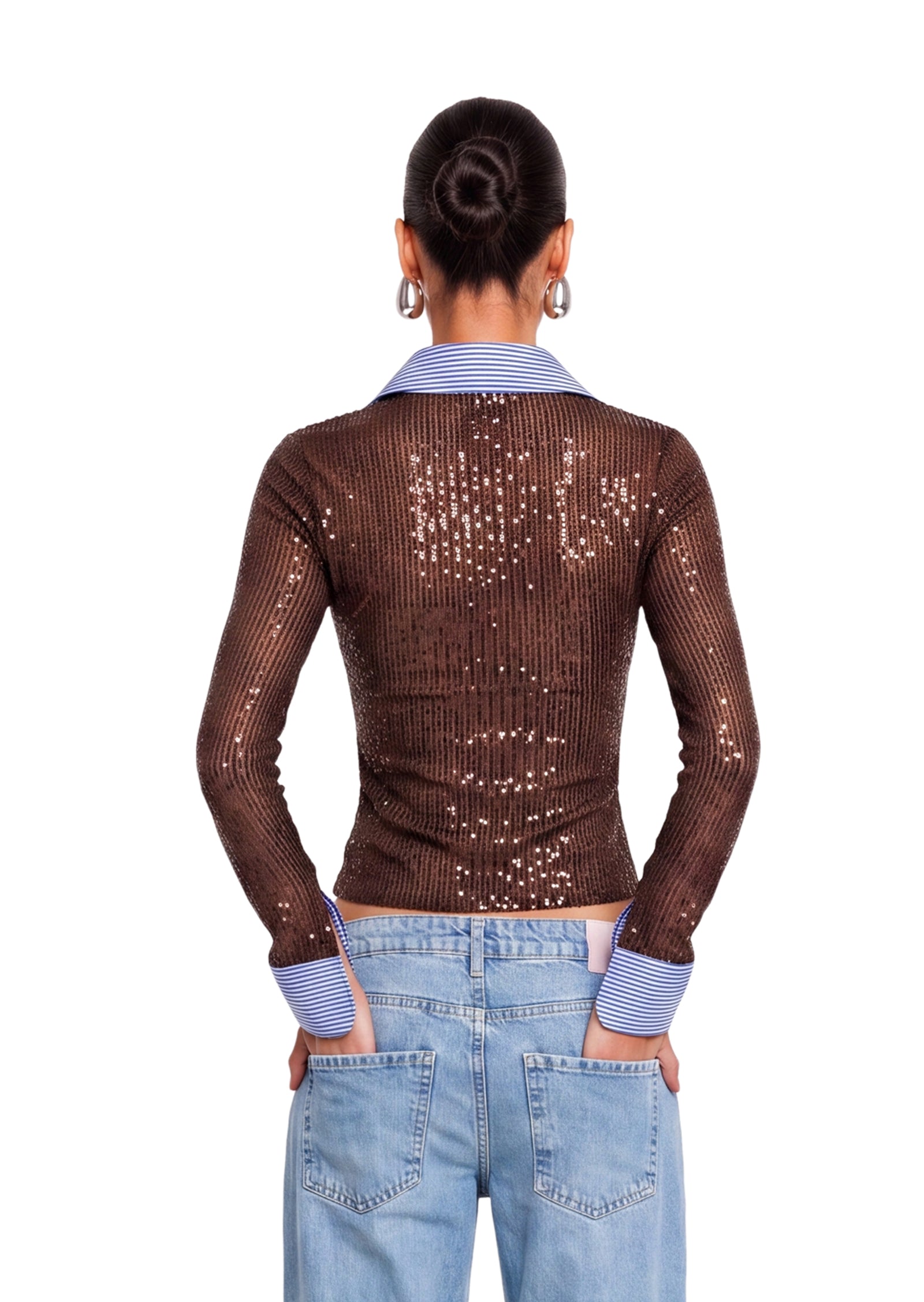 Hadrian Sequined Crop Top