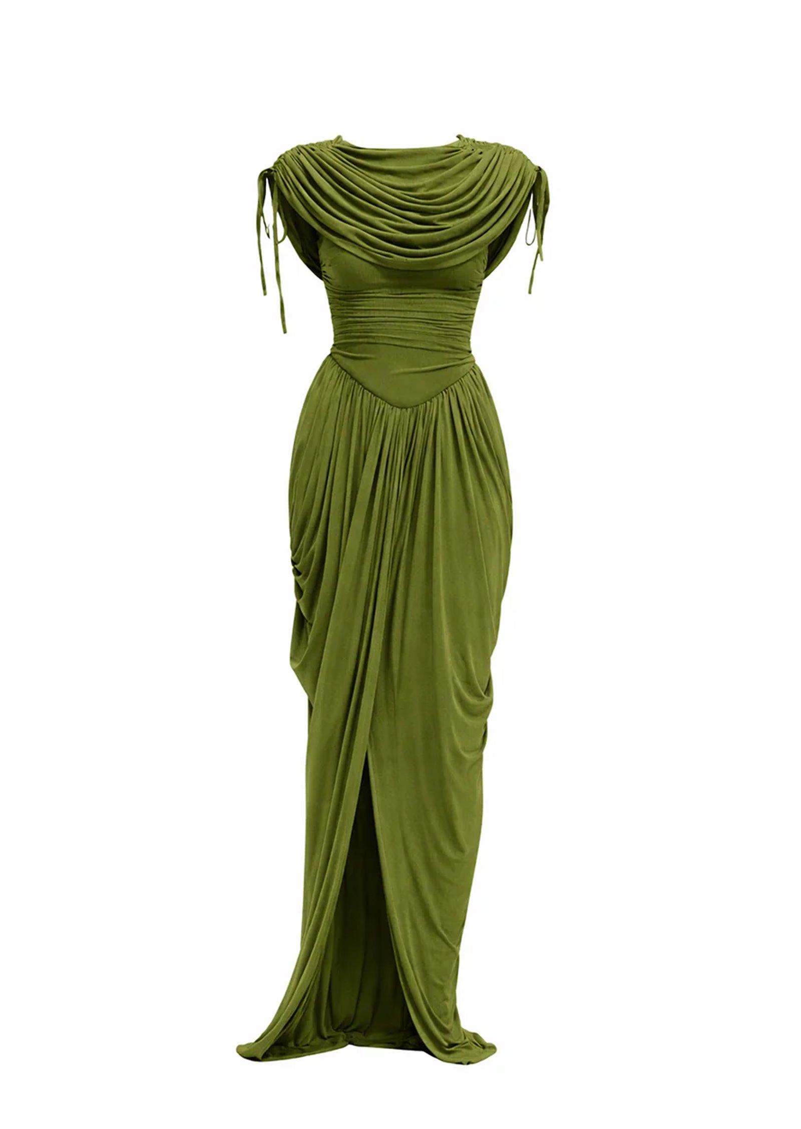 Midikleid in A-Linie mit Blumenmuster und Laternenärmeln