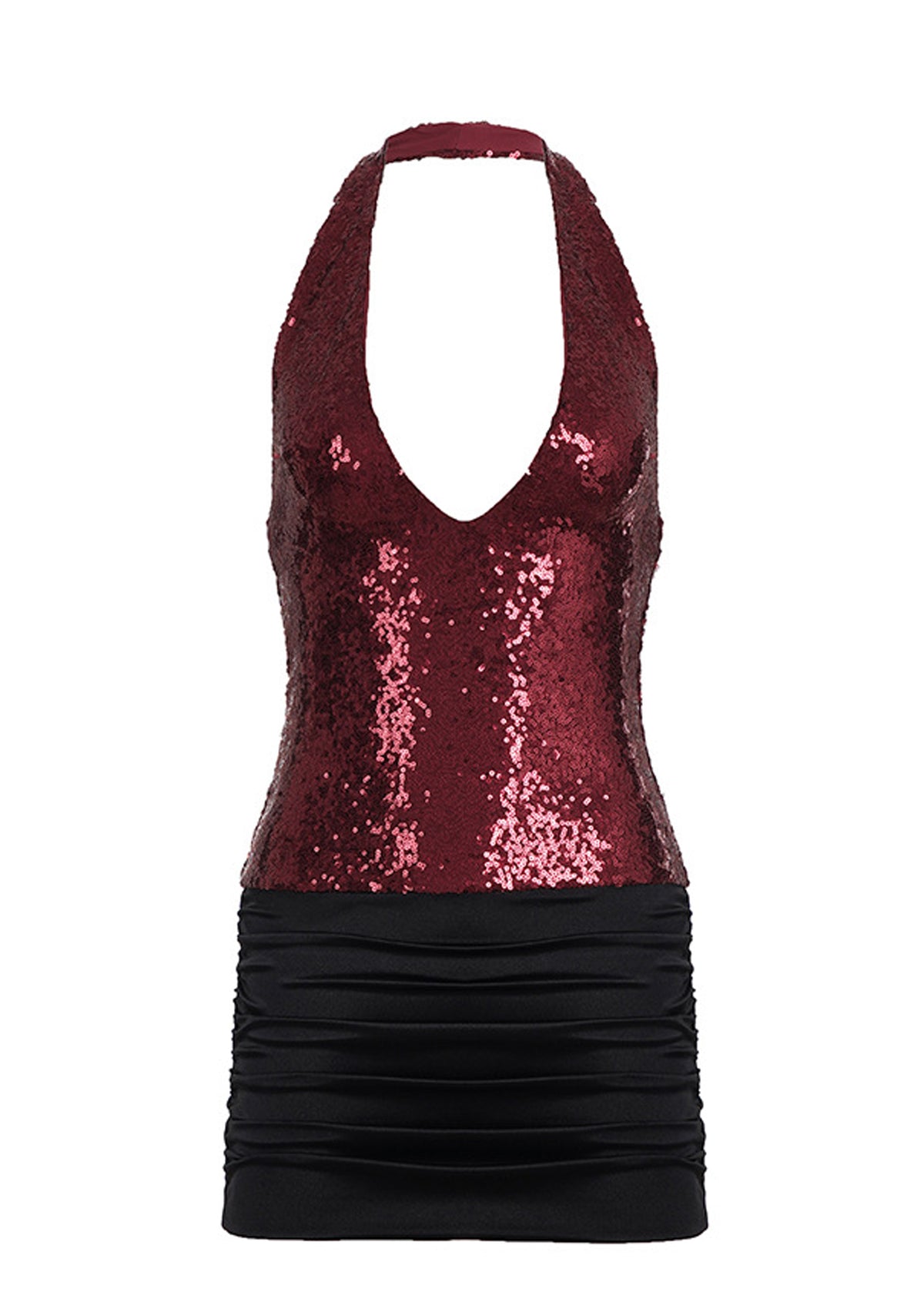 Gaetana Halter Neck Sequin Mini Dress