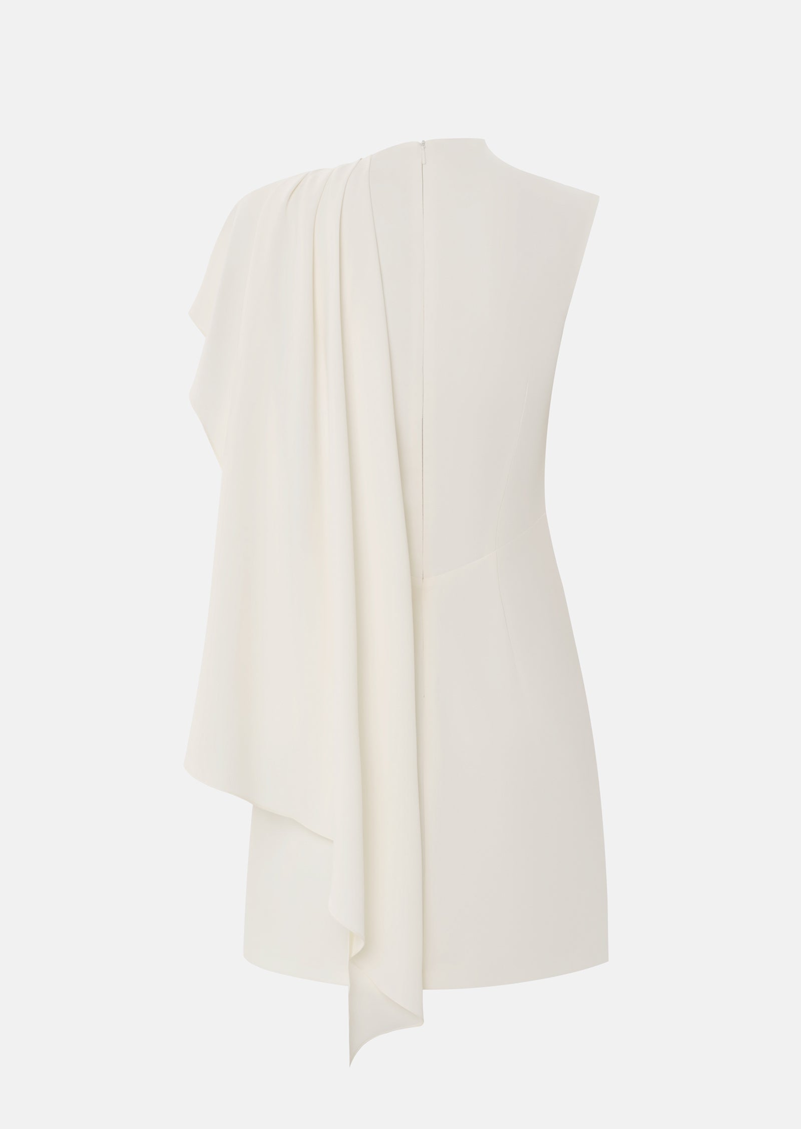 Fitted Mini Dress With Asymmetrical Draping