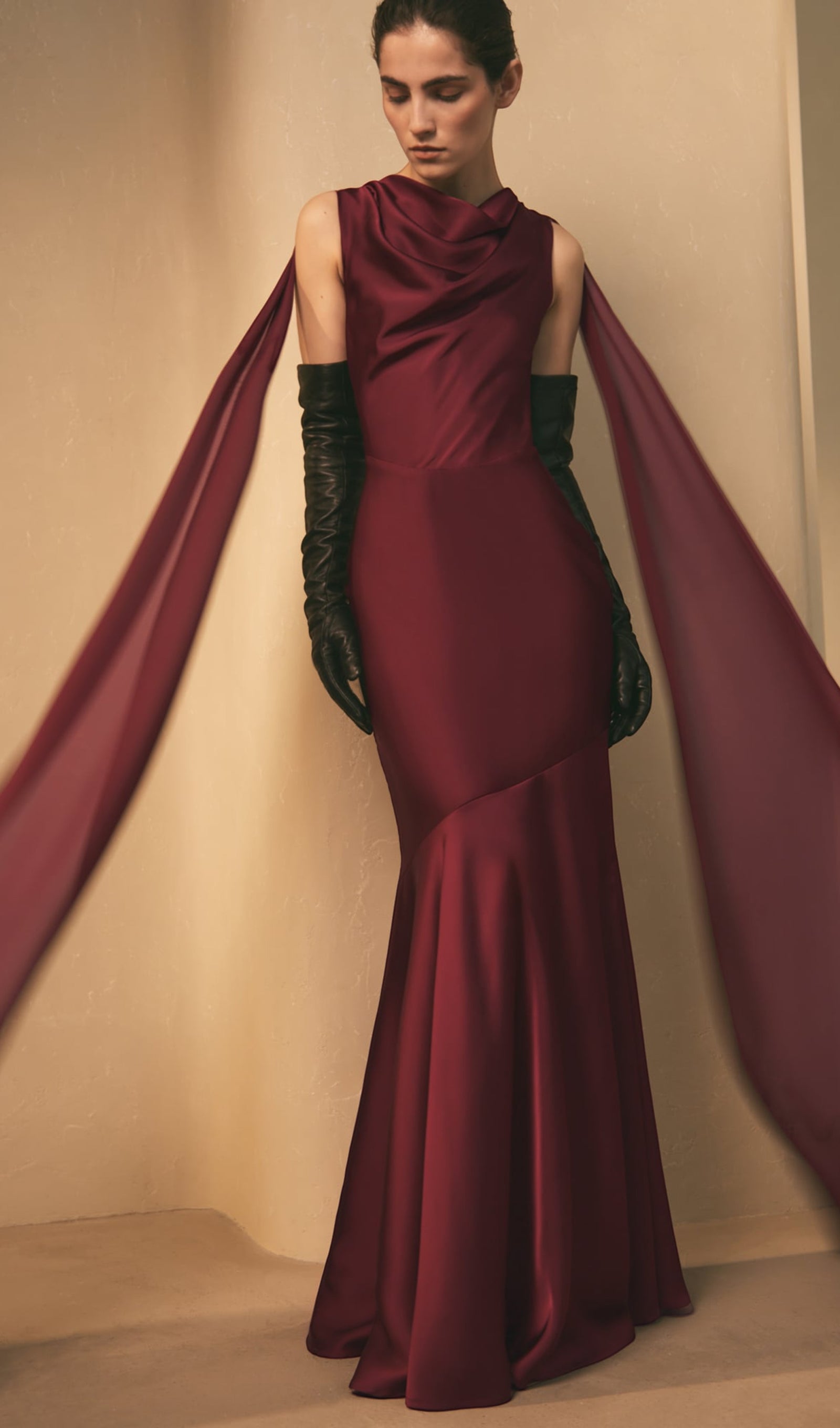 Midikleid in A-Linie mit Blumenmuster und Laternenärmeln