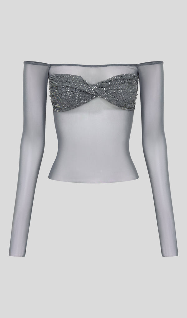 Diamante Off Shoulder Top