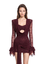 Kaida Long Sleeve Lace Mini Dress