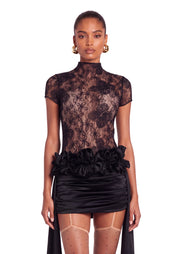 Yana Short Sleeve Lace Mini Dress