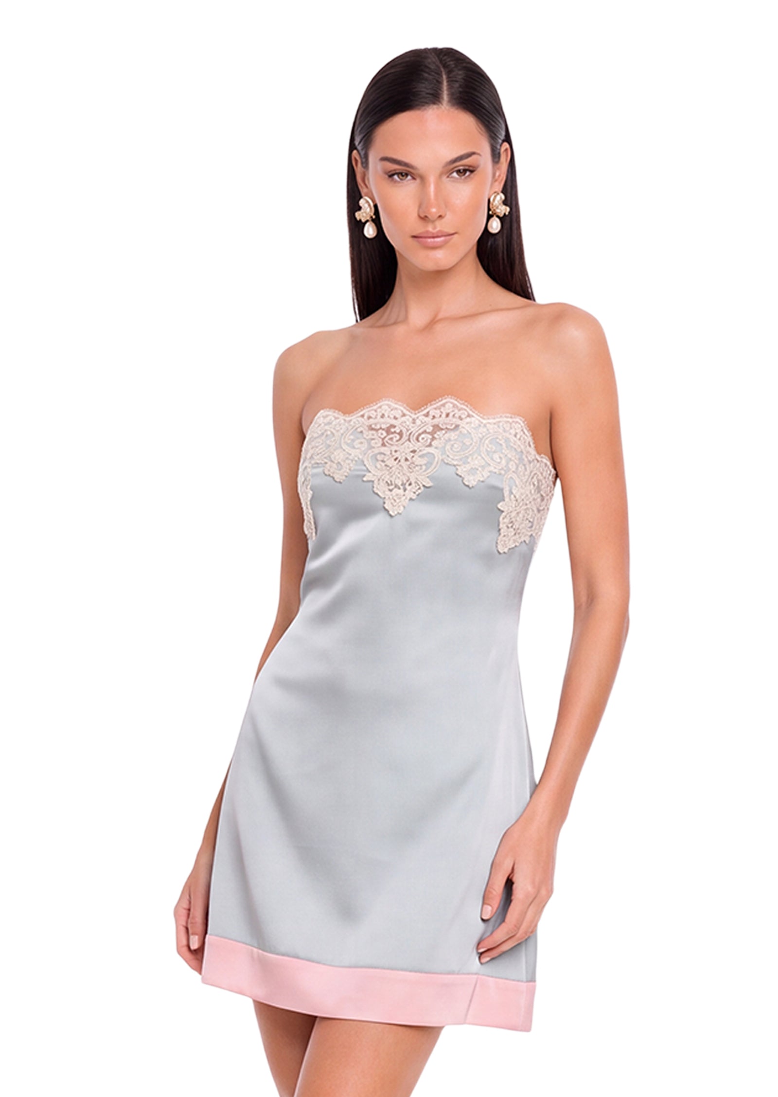 Midikleid in A-Linie mit Blumenmuster und Laternenärmeln