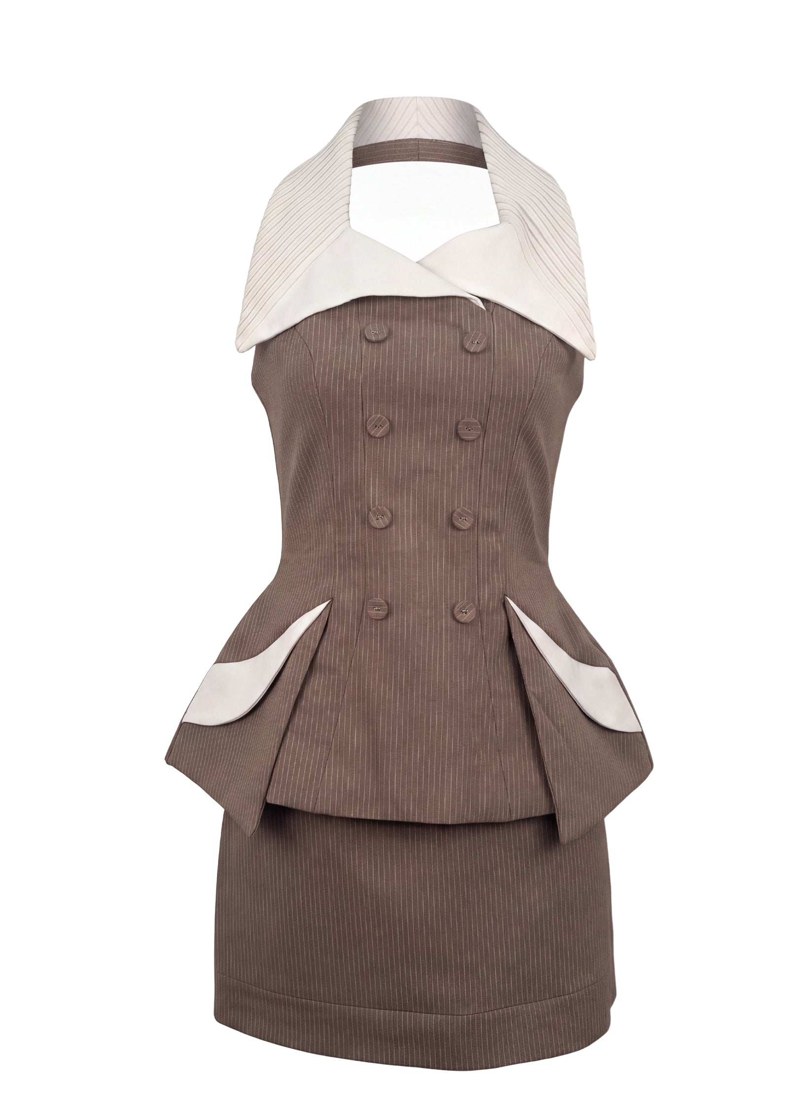 Midikleid in A-Linie mit Blumenmuster und Laternenärmeln