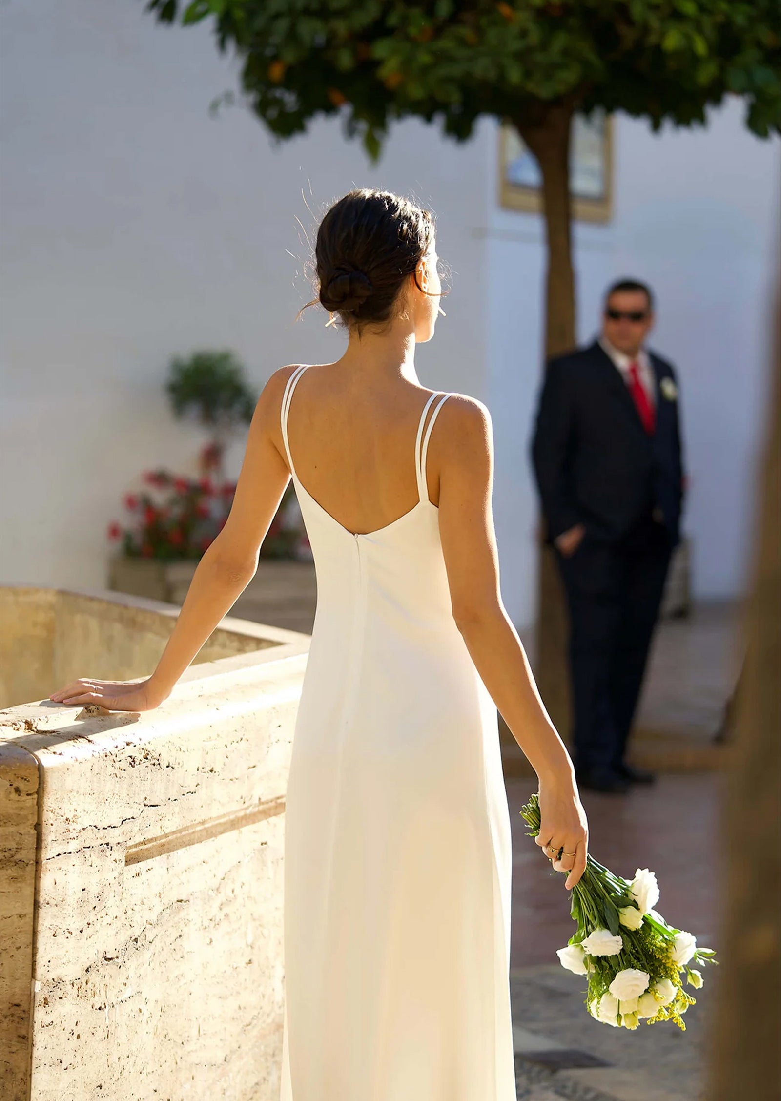 Satin Cowl-Neck Maxi Dress