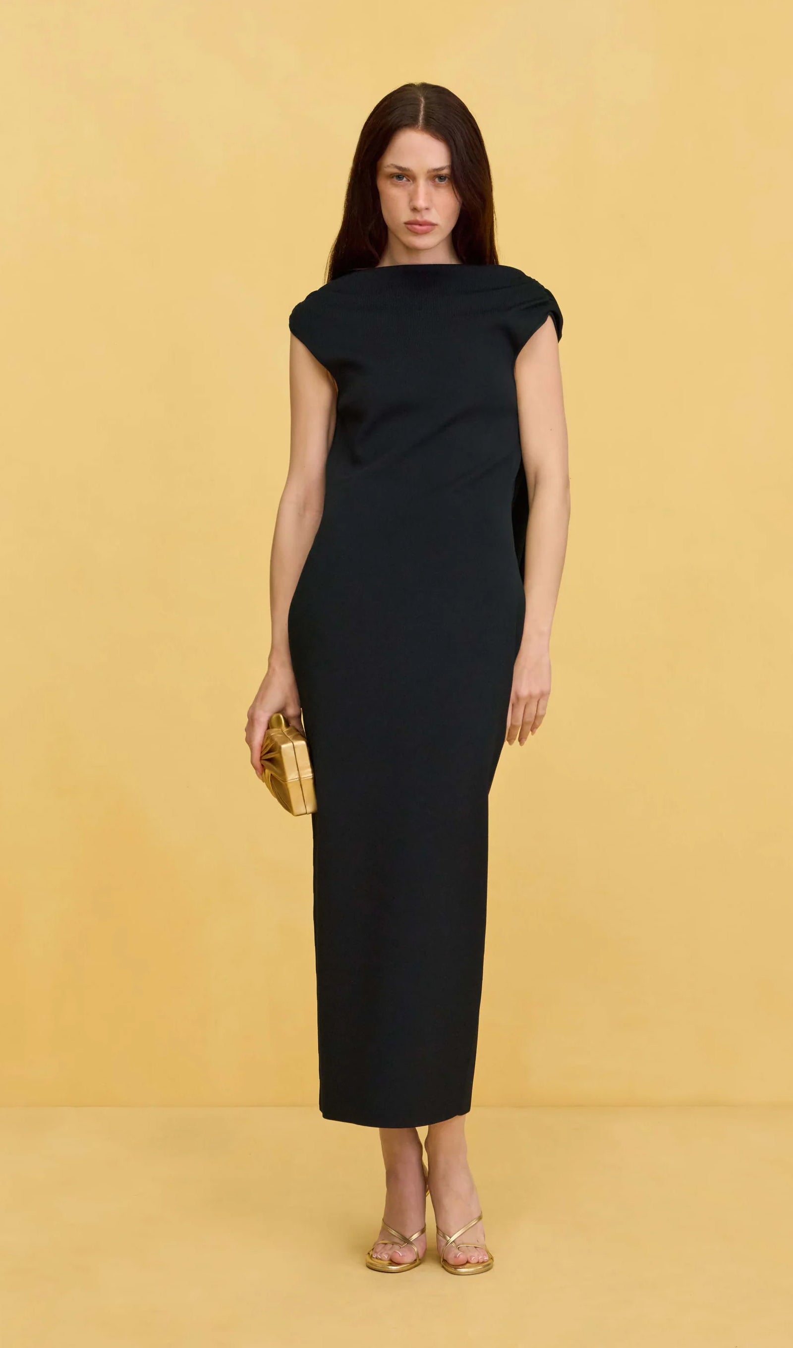 Midikleid in A-Linie mit Blumenmuster und Laternenärmeln