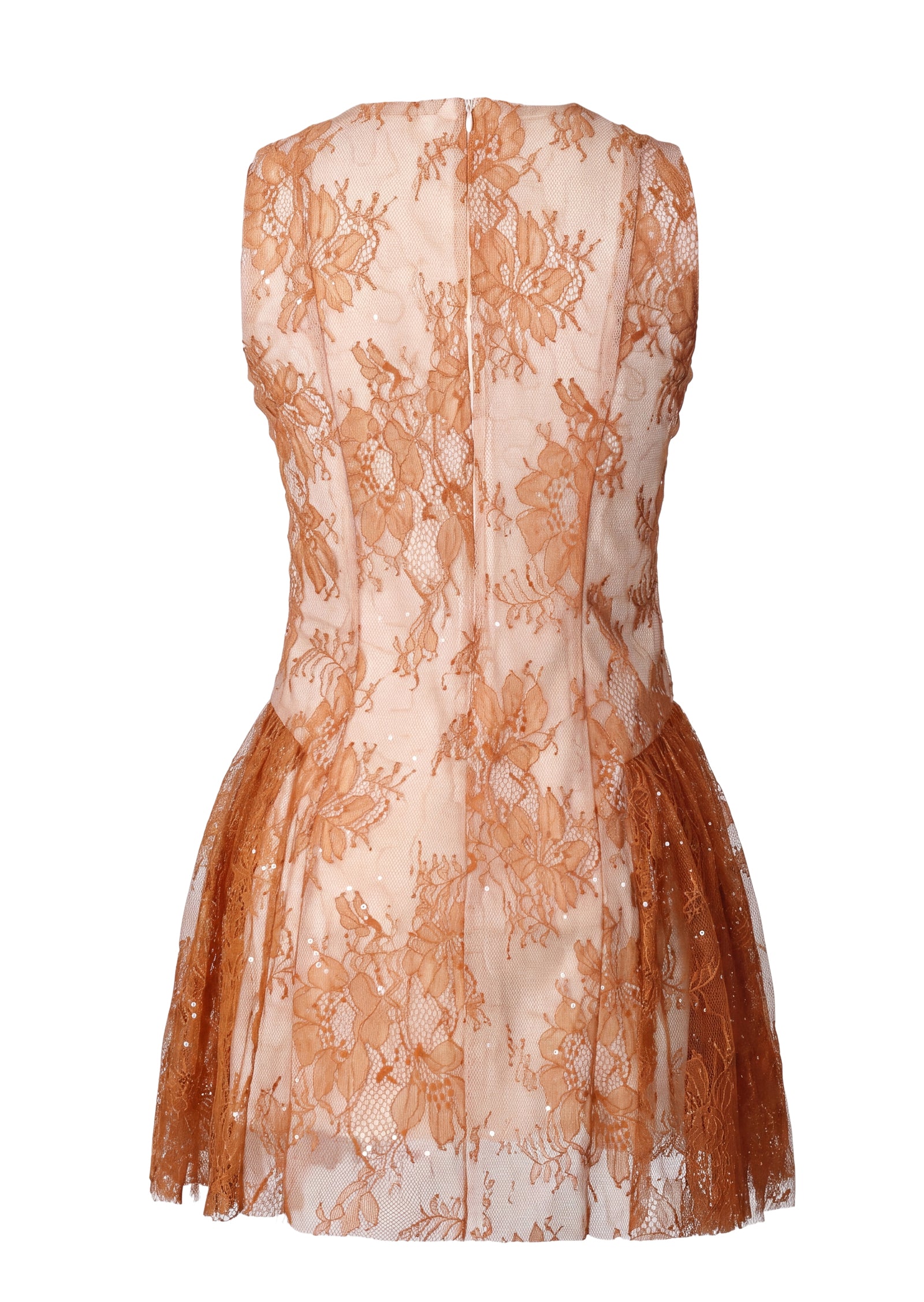 Midikleid in A-Linie mit Blumenmuster und Laternenärmeln