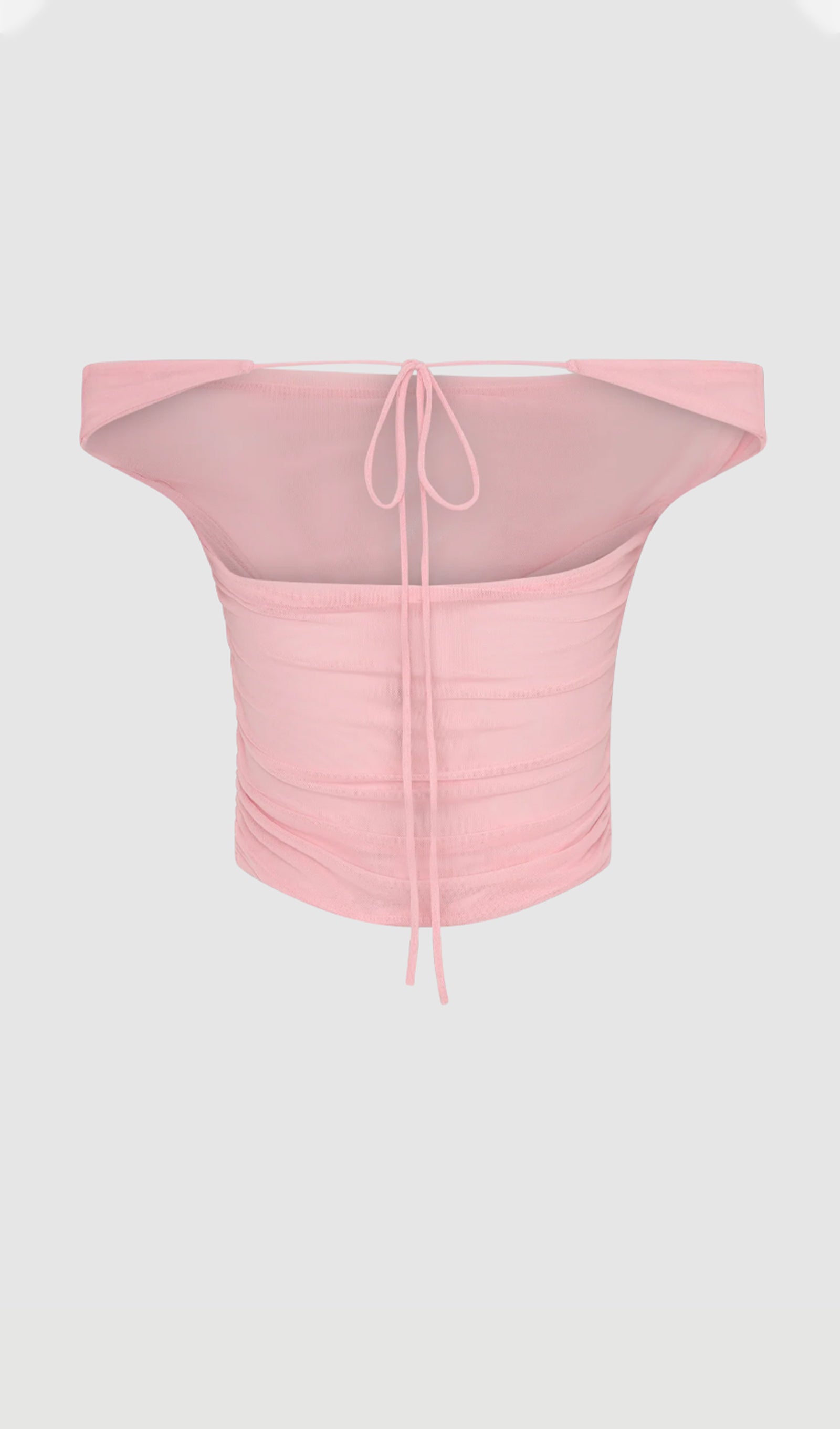 Mesh Top & Maxi Skirt In Pink