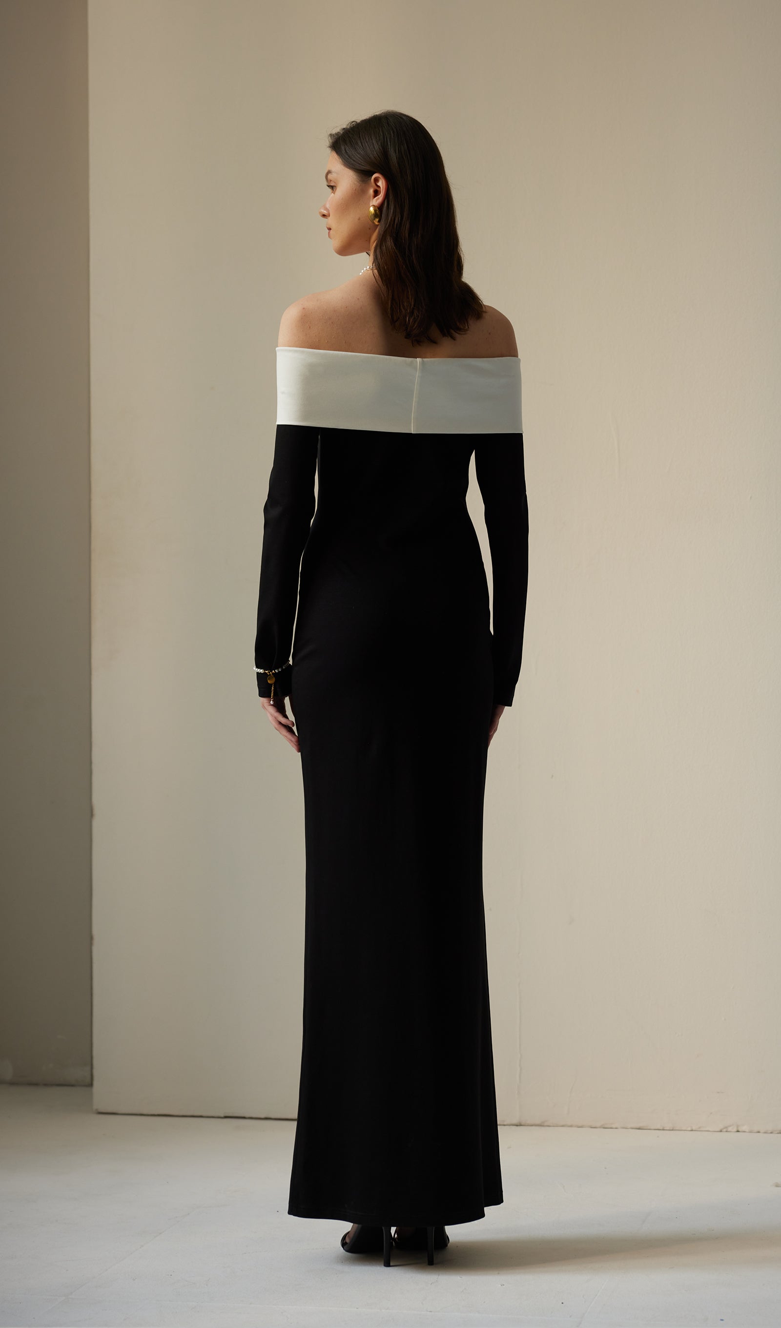 Anya Maxi Dress Black/White