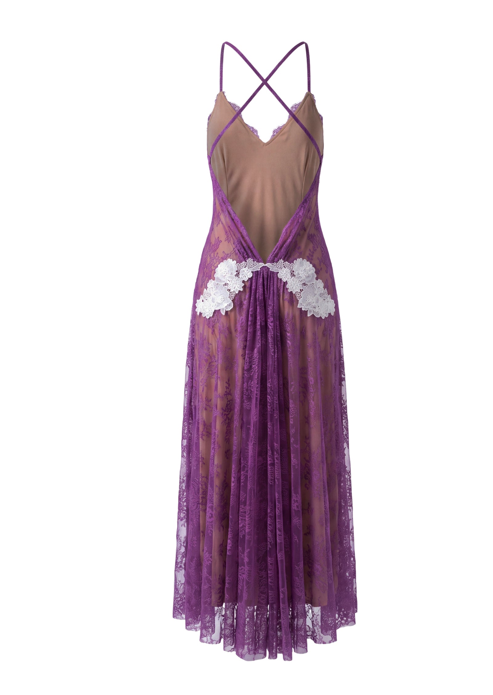 Midikleid in A-Linie mit Blumenmuster und Laternenärmeln