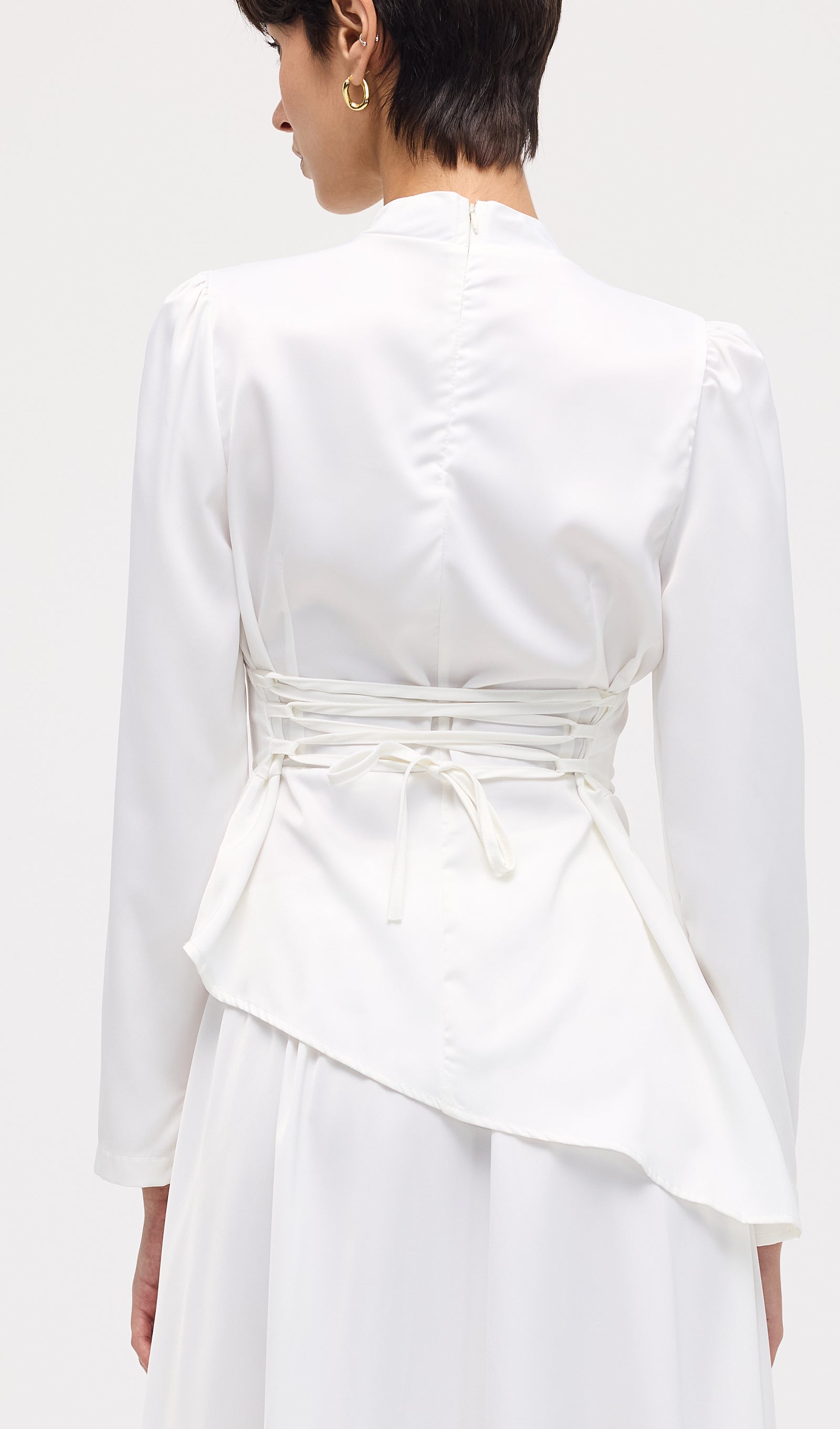 Satin Long Sleeve Two Piece Set Maxi Dress