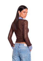 Hadrian Sequined Crop Top