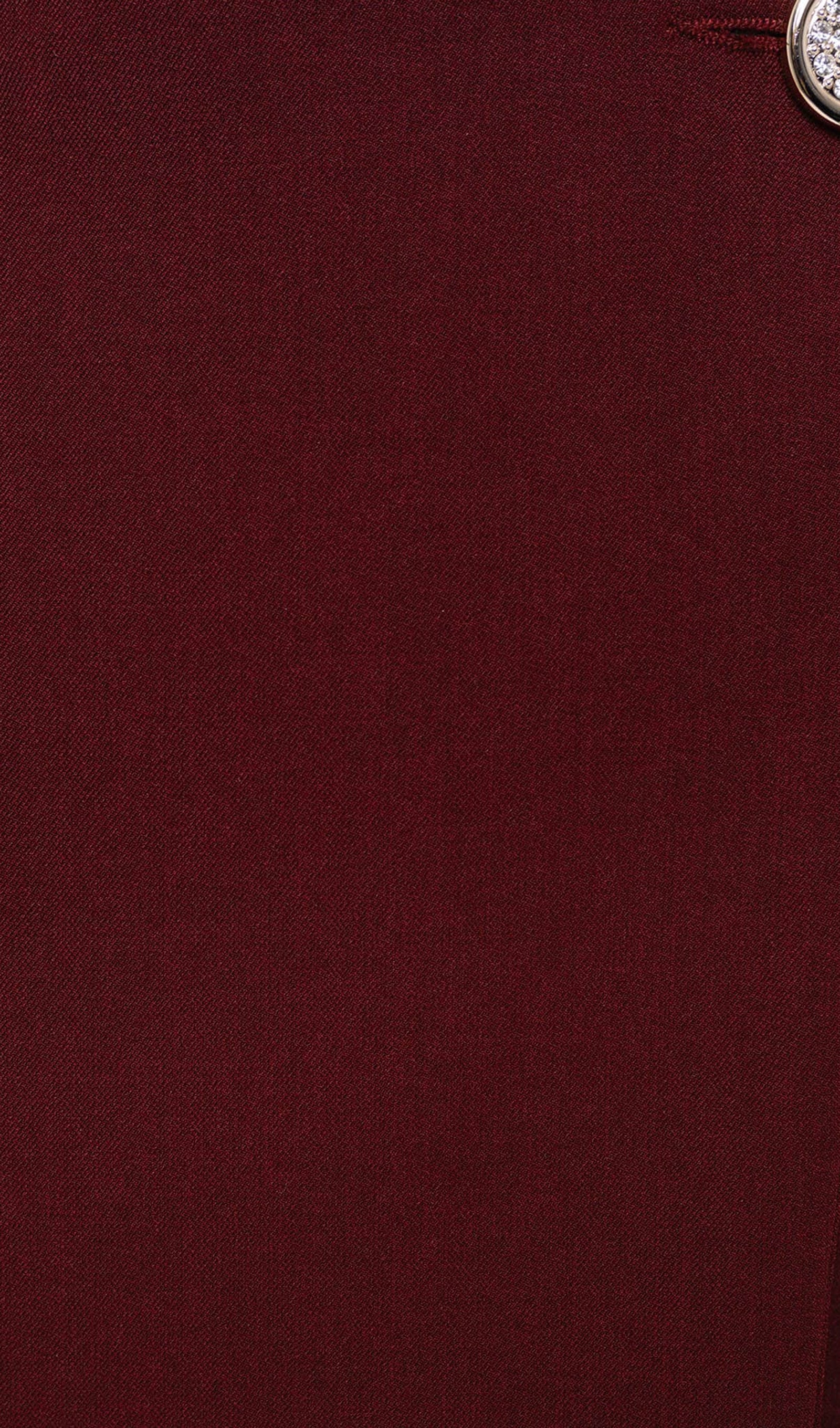 Mini Dress With Flared Sleeves In Claret
