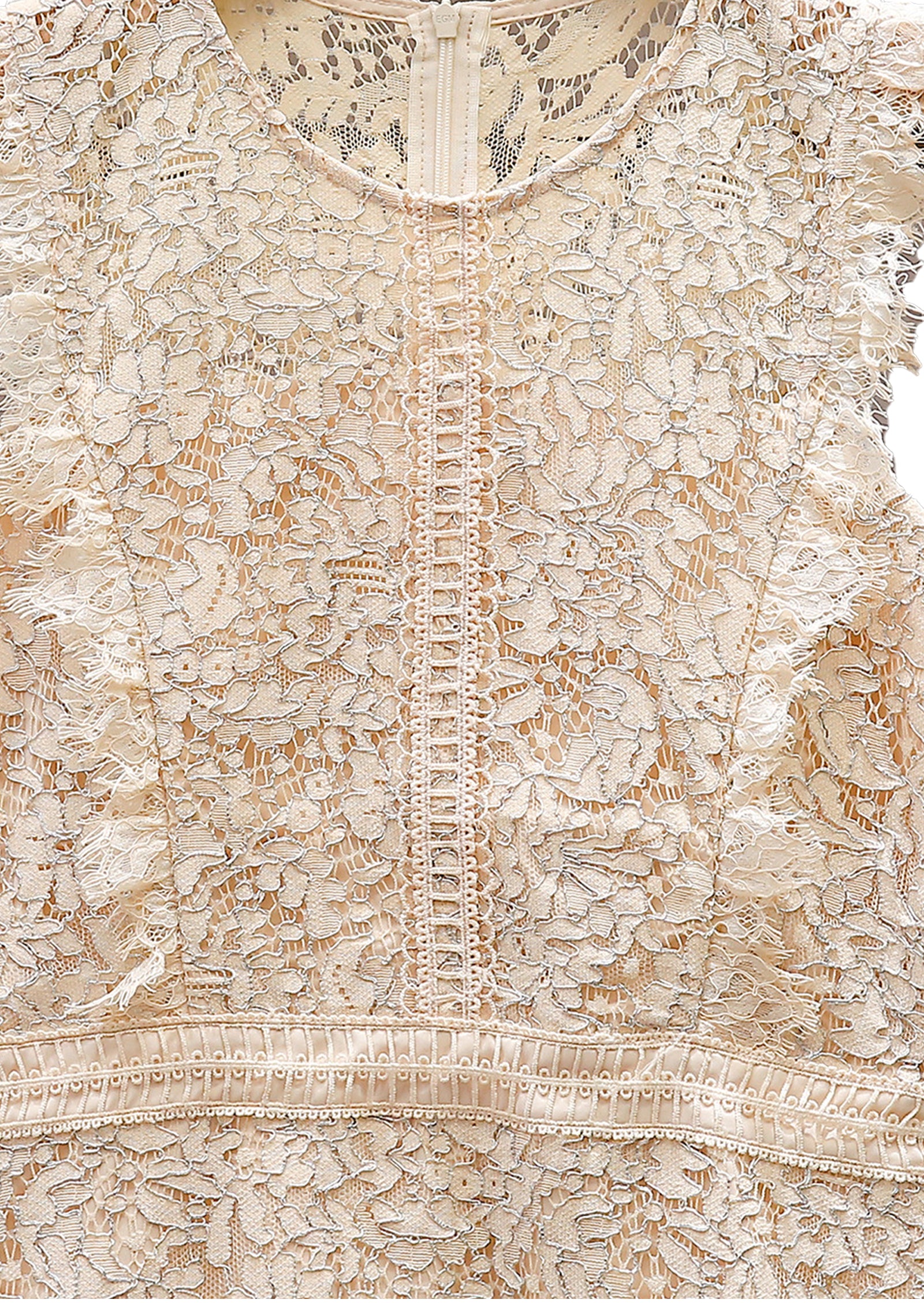 Midikleid in A-Linie mit Blumenmuster und Laternenärmeln