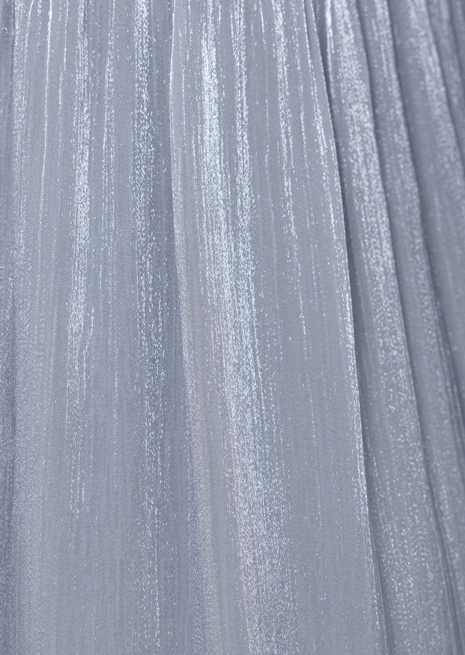 Metallic Fabric Maxi Dress With Light Sleeves