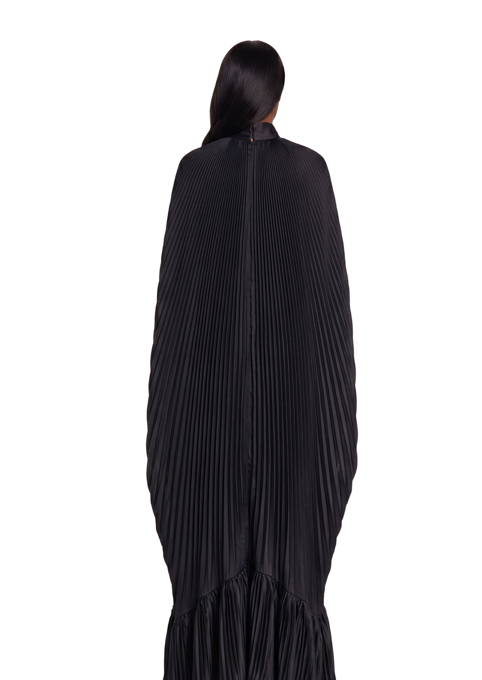 Midikleid in A-Linie mit Blumenmuster und Laternenärmeln
