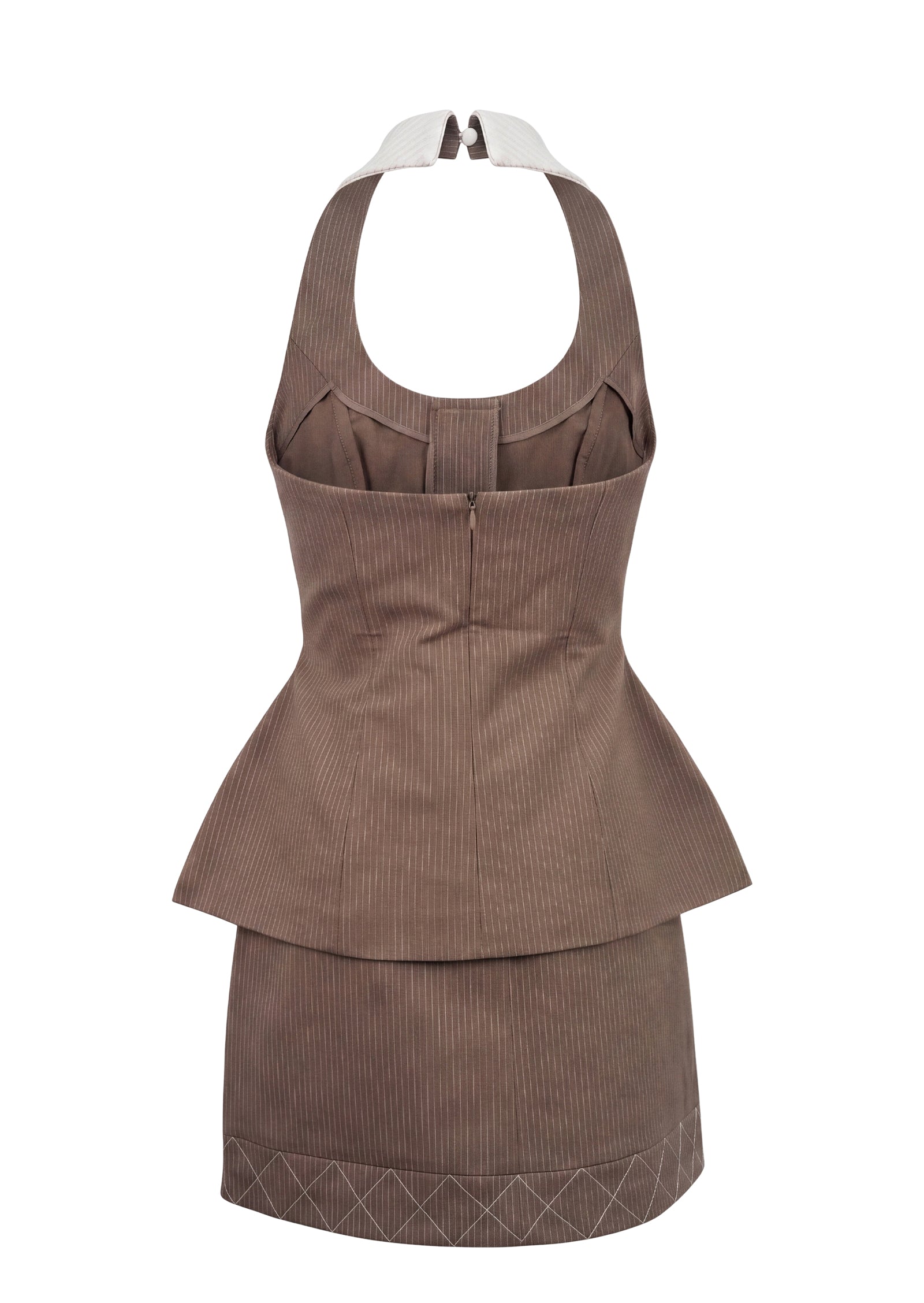 Midikleid in A-Linie mit Blumenmuster und Laternenärmeln