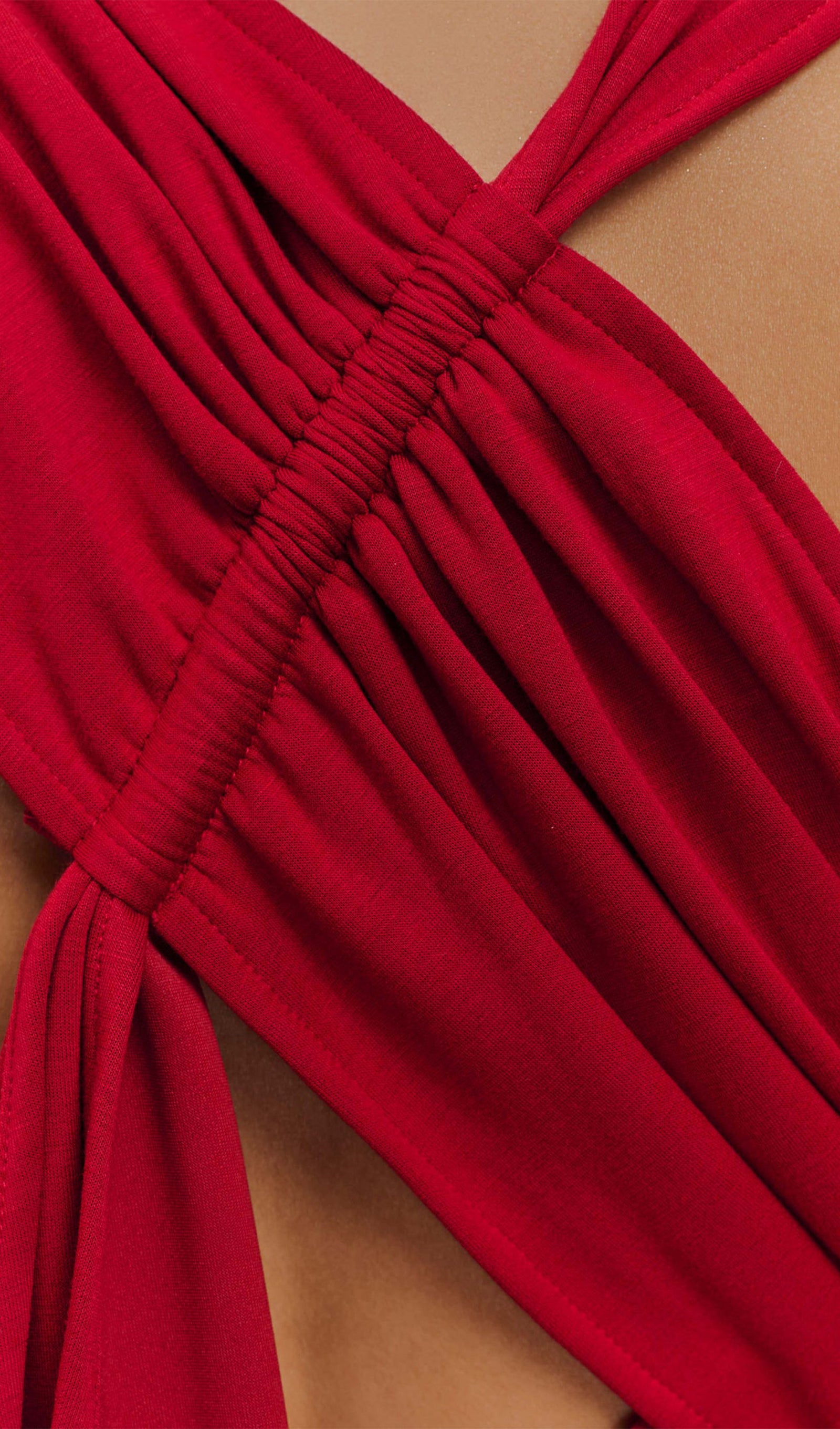 Midikleid in A-Linie mit Blumenmuster und Laternenärmeln
