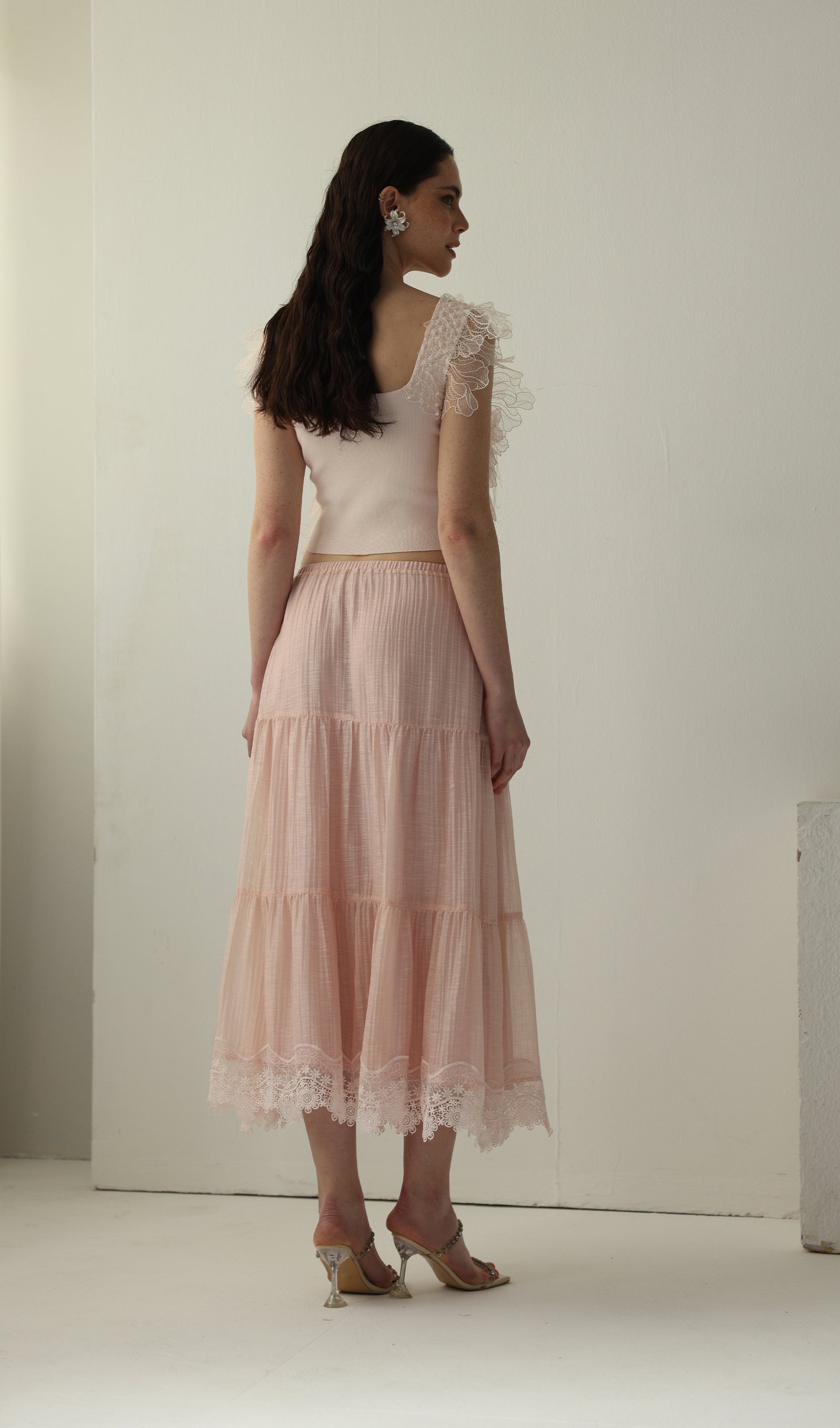 Feather Square Neck Vest Top