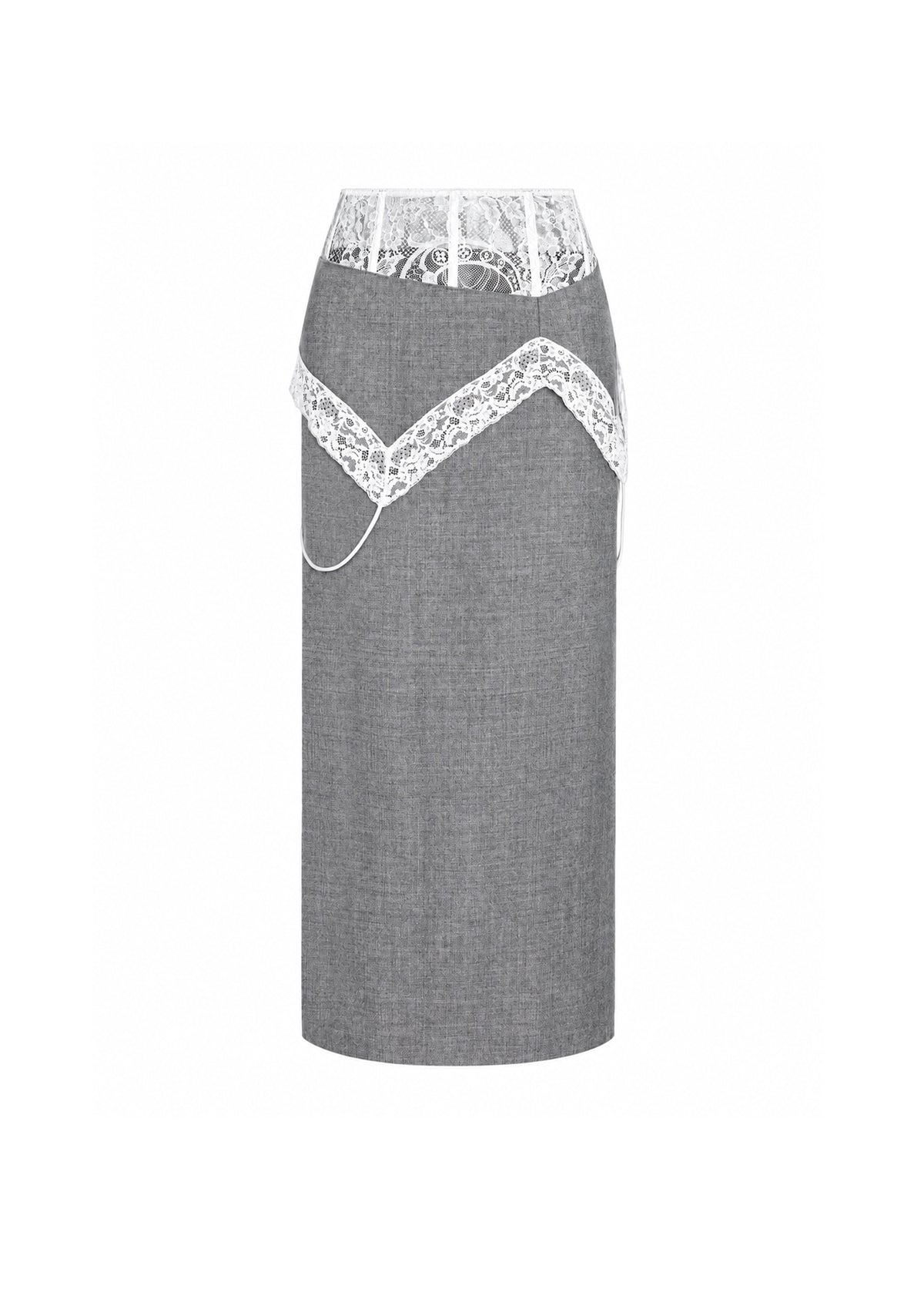 Rabbie Lace Trimmed Midi Skirt