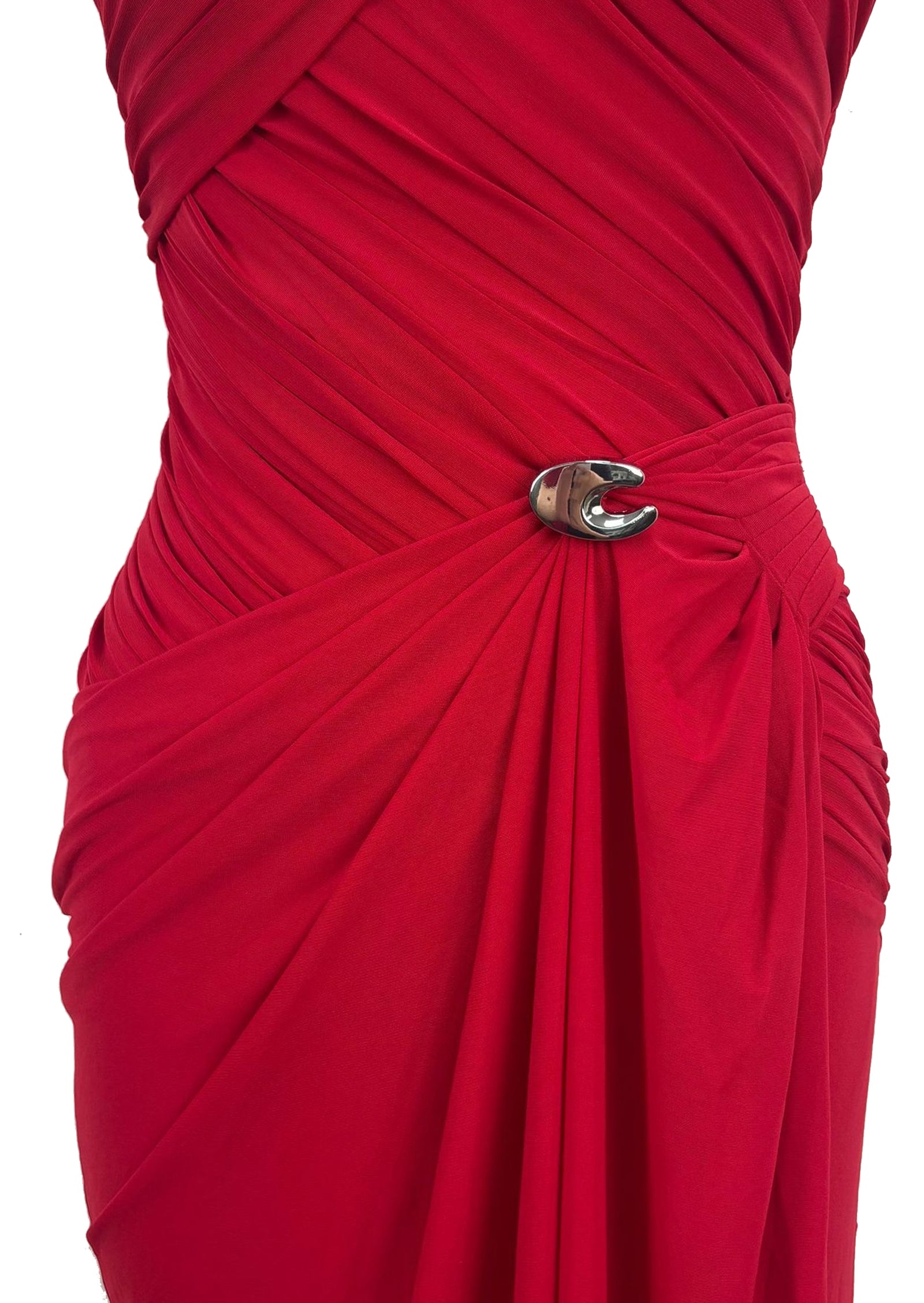 Wachiwi Strapless Stretch Maxi Dress In Red