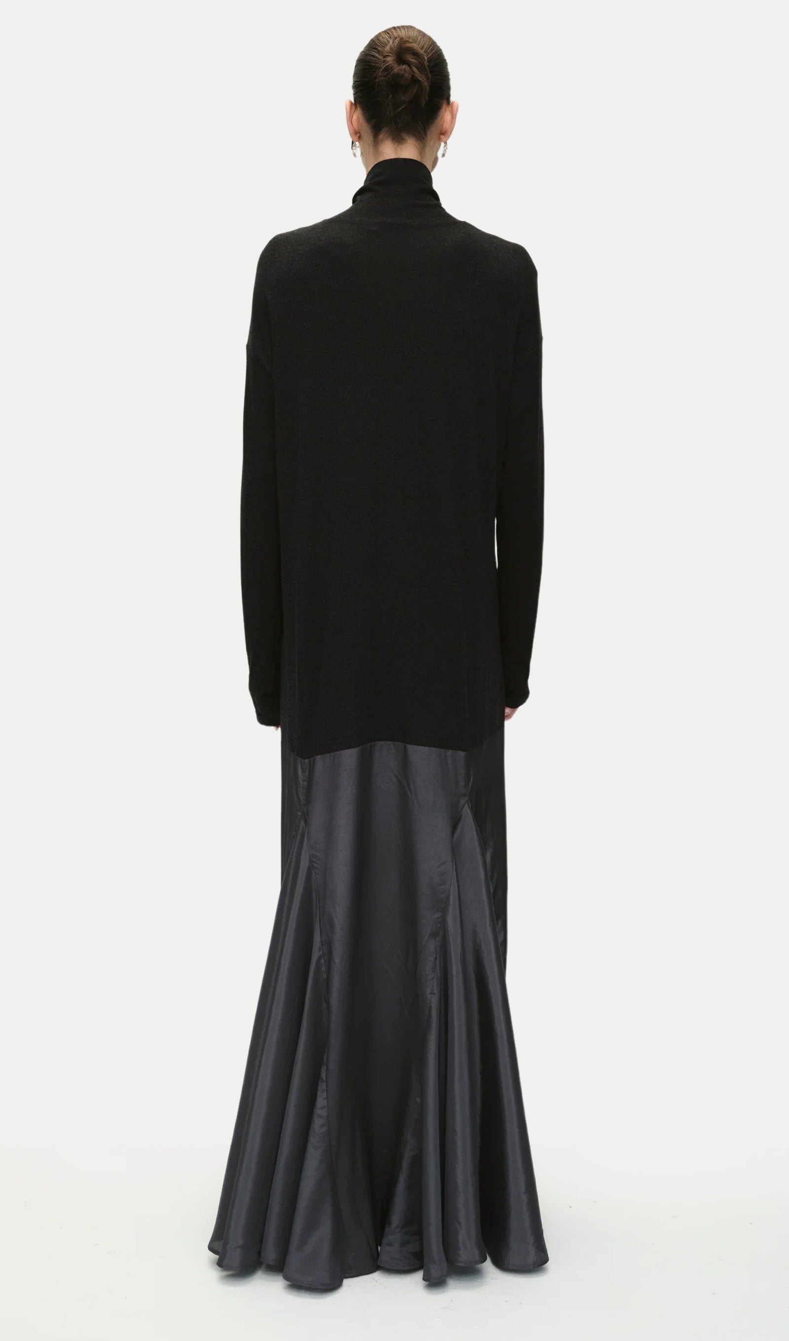 Midikleid in A-Linie mit Blumenmuster und Laternenärmeln