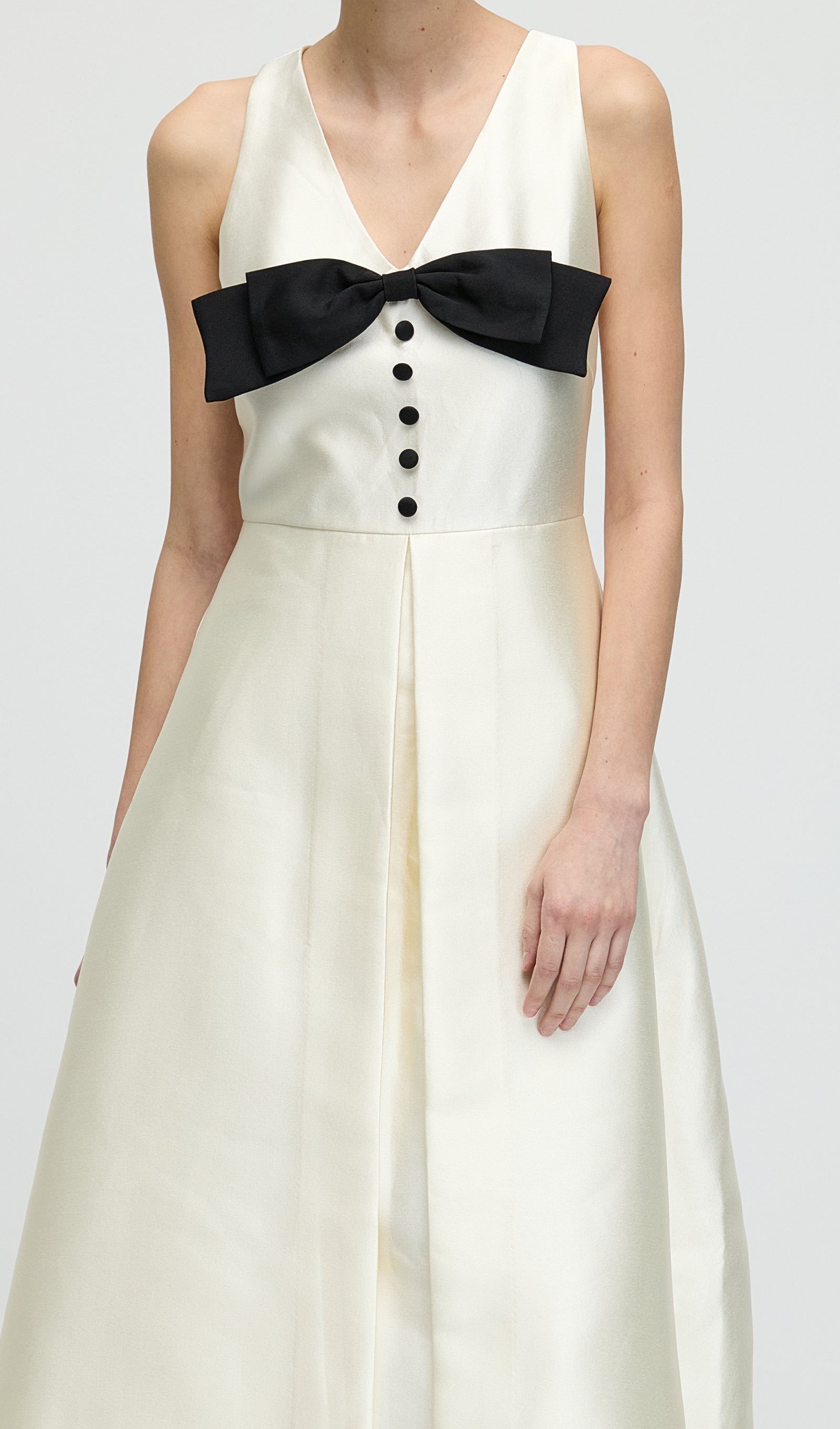 Midikleid in A-Linie mit Blumenmuster und Laternenärmeln