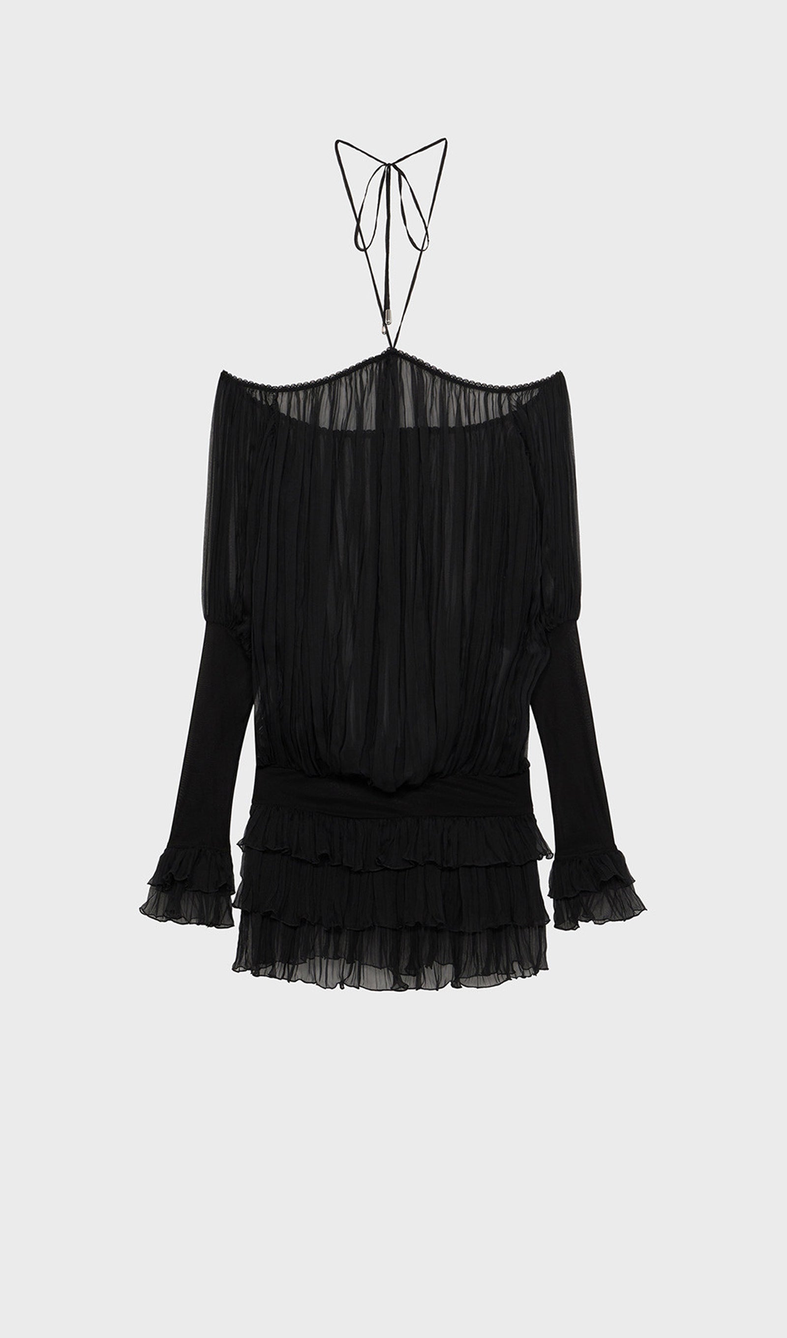 فستان ماكسي بتصميم ذيل السمكة بلون الماهوجني 