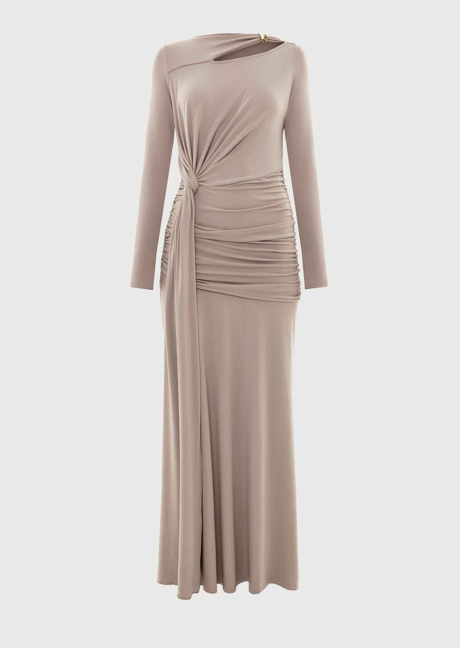 Midikleid in A-Linie mit Blumenmuster und Laternenärmeln