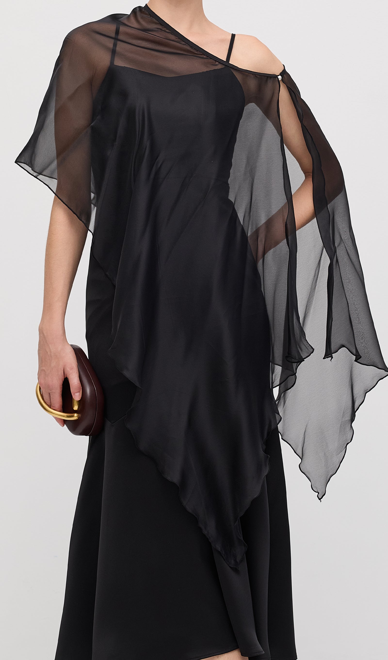 Midikleid in A-Linie mit Blumenmuster und Laternenärmeln