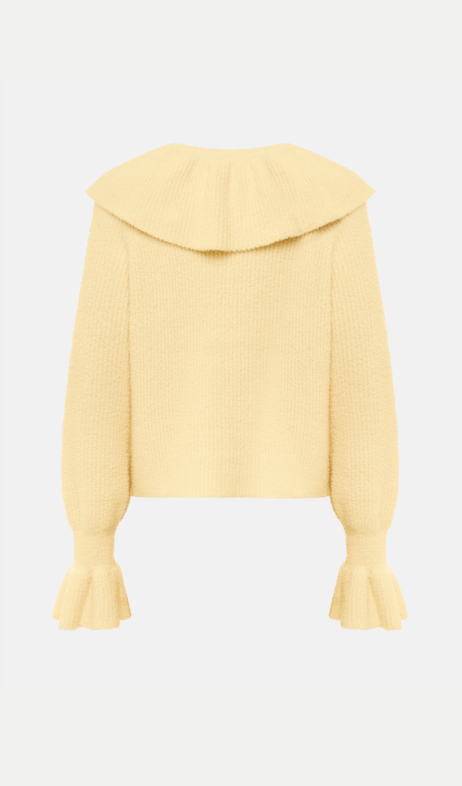 Sweater With Flounces In Yellow
