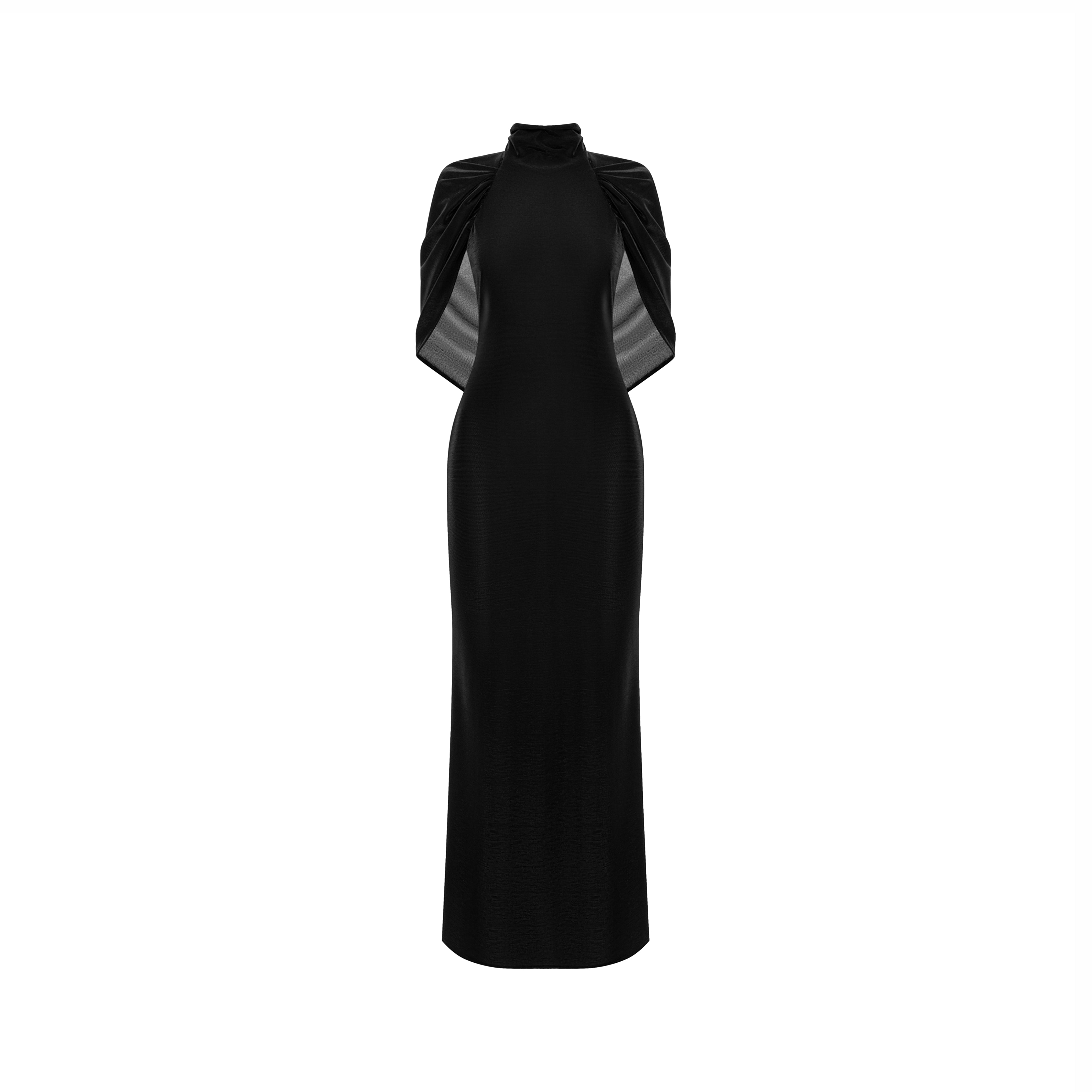 Midikleid in A-Linie mit Blumenmuster und Laternenärmeln