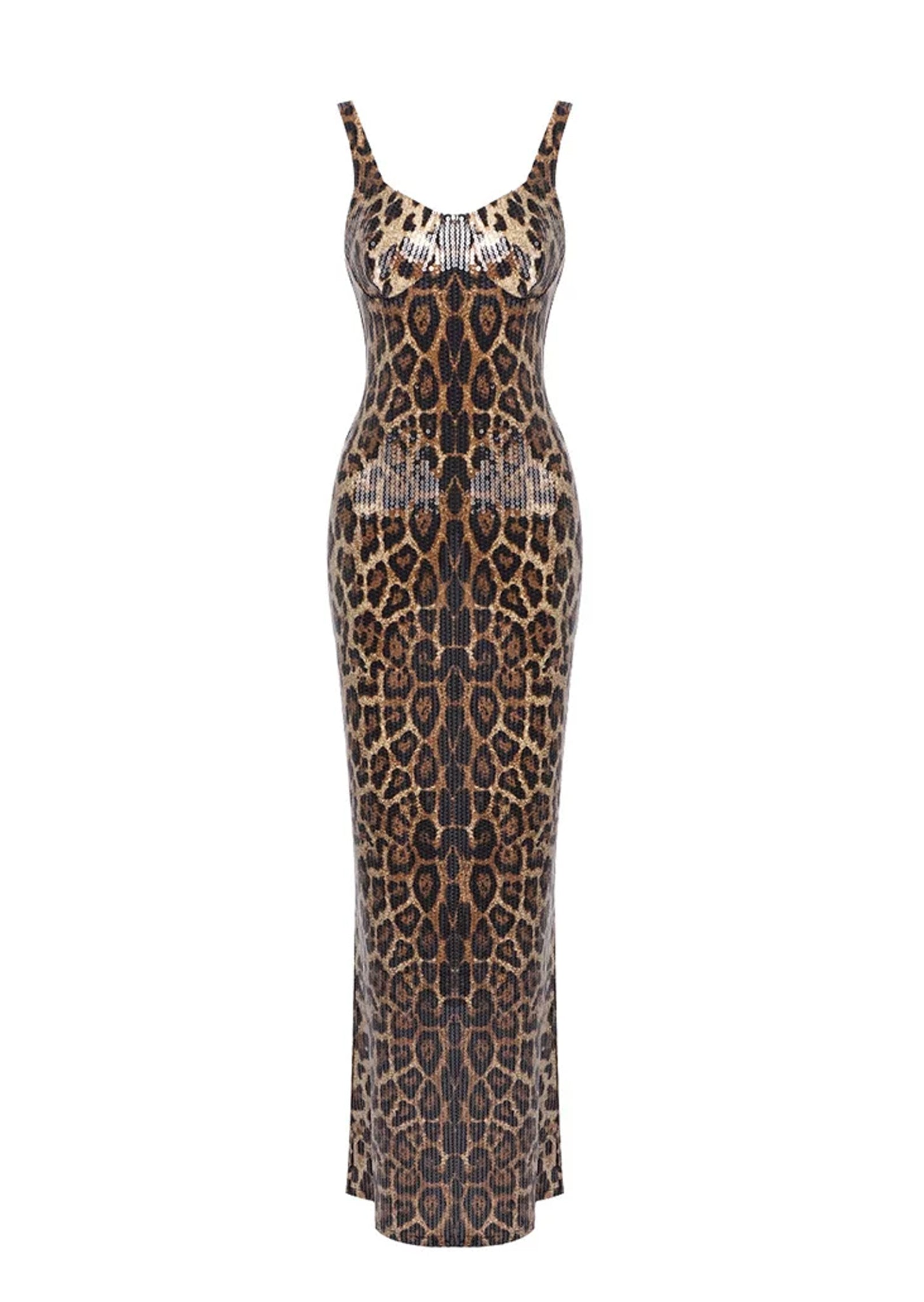 Mayu Sleeveless Sequined Cape Two Piece Dress