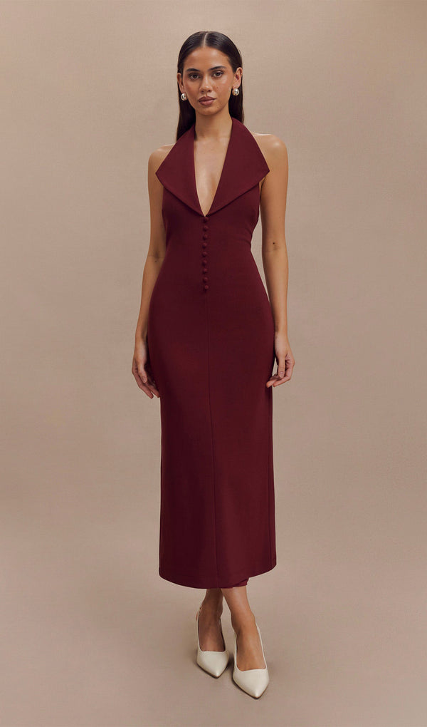 Midikleid in A-Linie mit Blumenmuster und Laternenärmeln