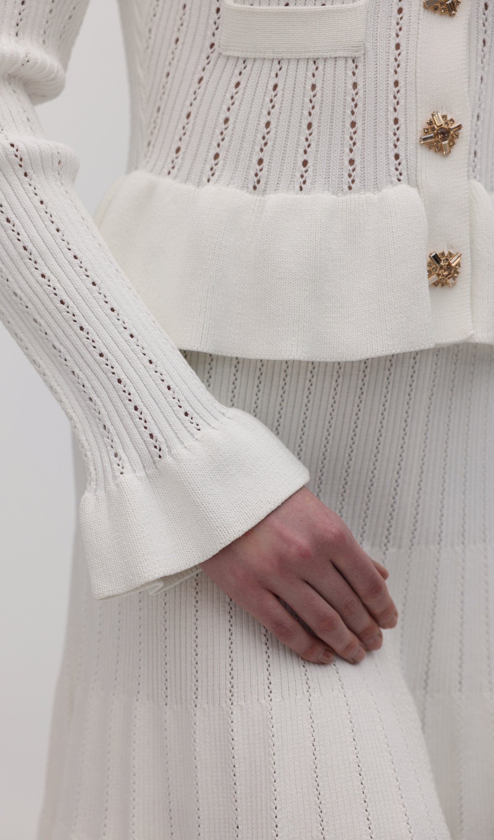 Midikleid in A-Linie mit Blumenmuster und Laternenärmeln